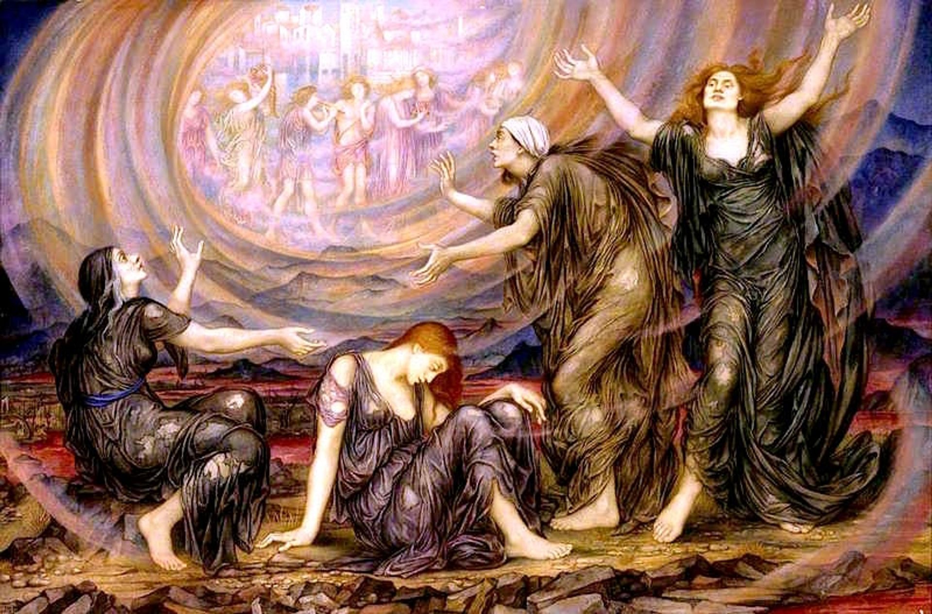 The Mourners by Evelyn De Morgan