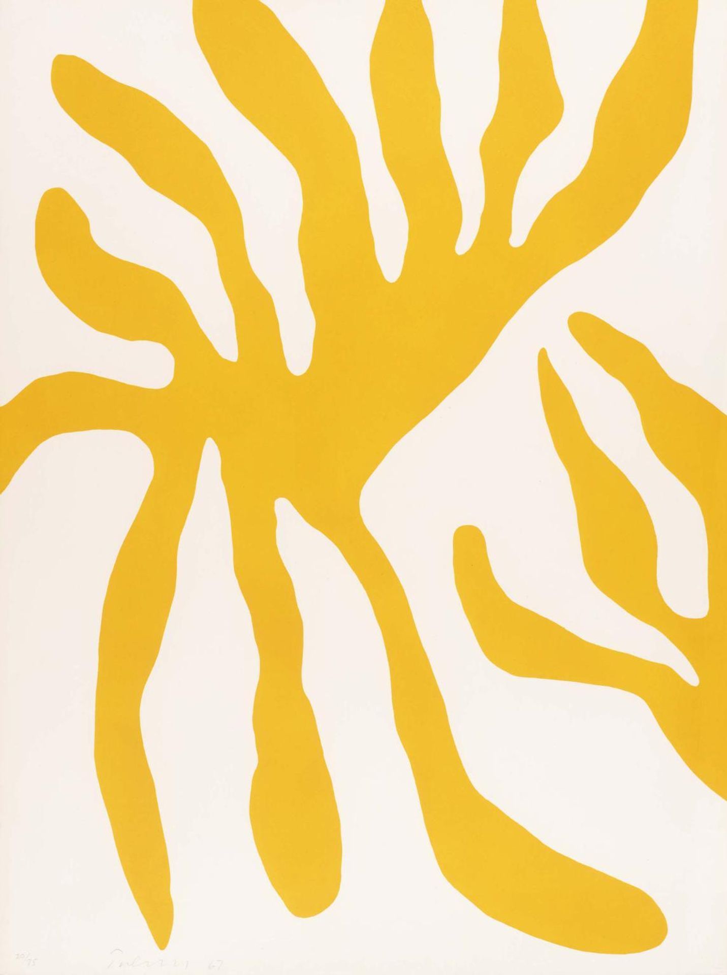 Yellow Leaf Form by  William Turnbull
