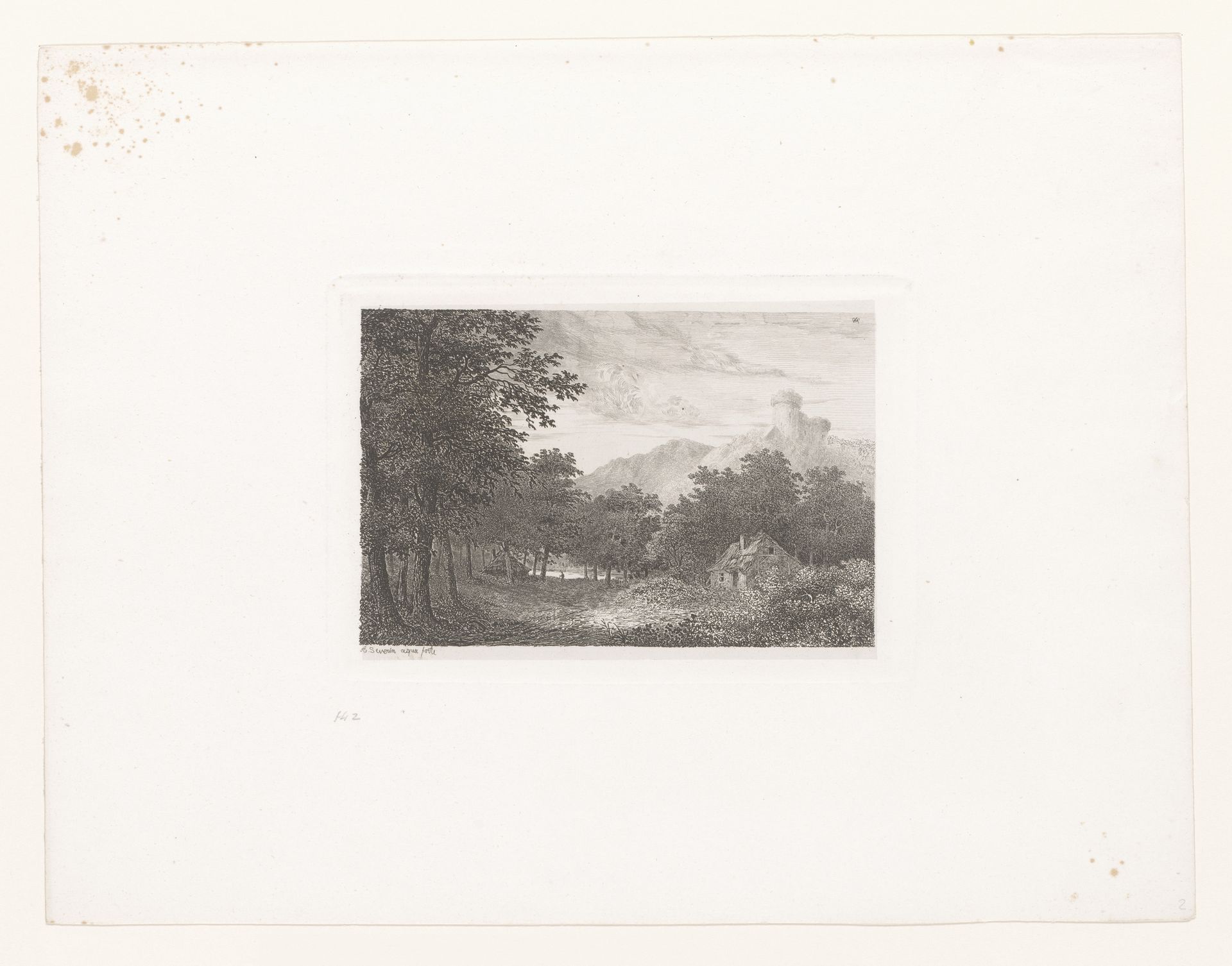 Oud kasteel op een berg by Antoine Severin