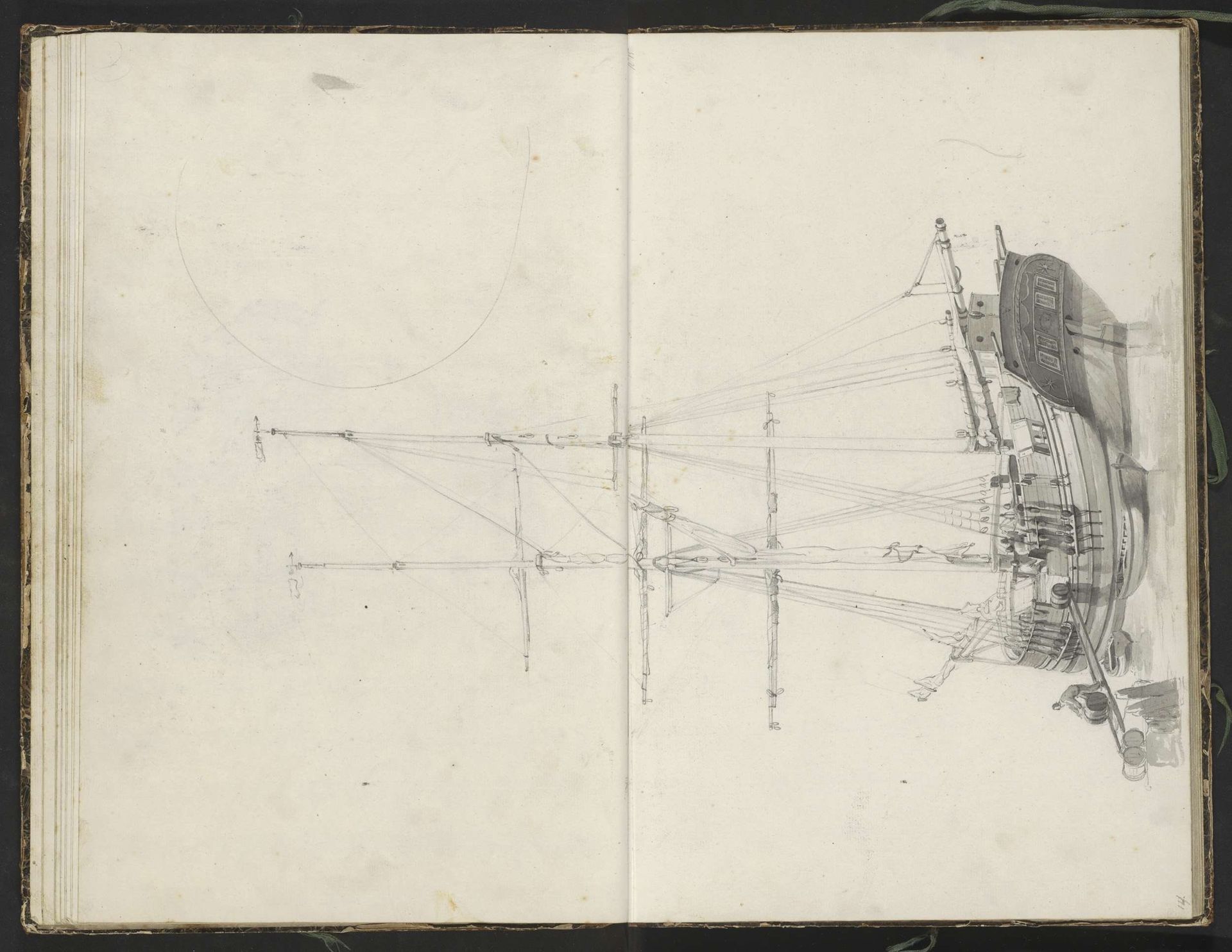 Lossen van tonnen op een afgemeerd zeilschip by Johannes Christiaan Schotel