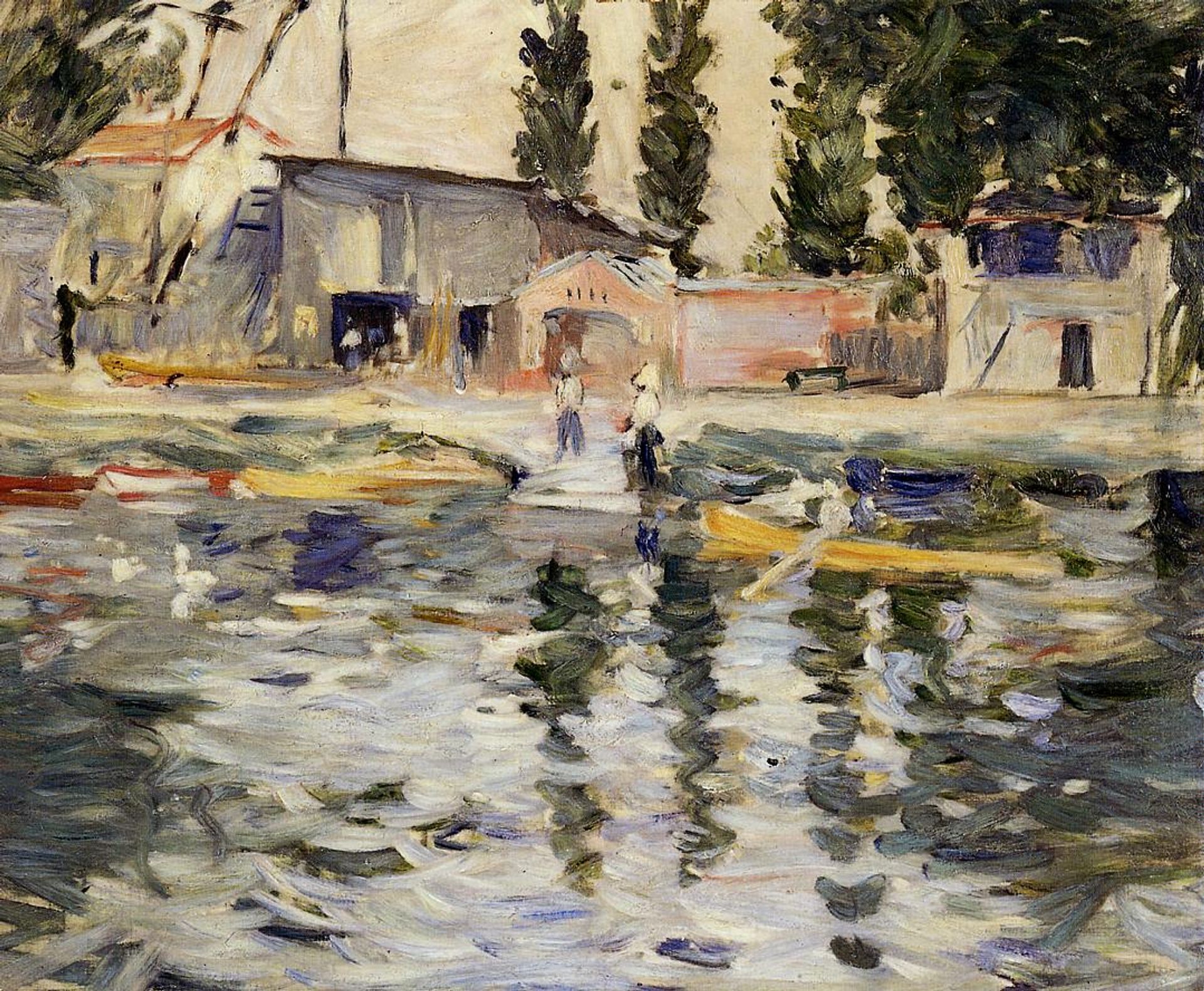 The Seine at Bougival by Berthe Morisot