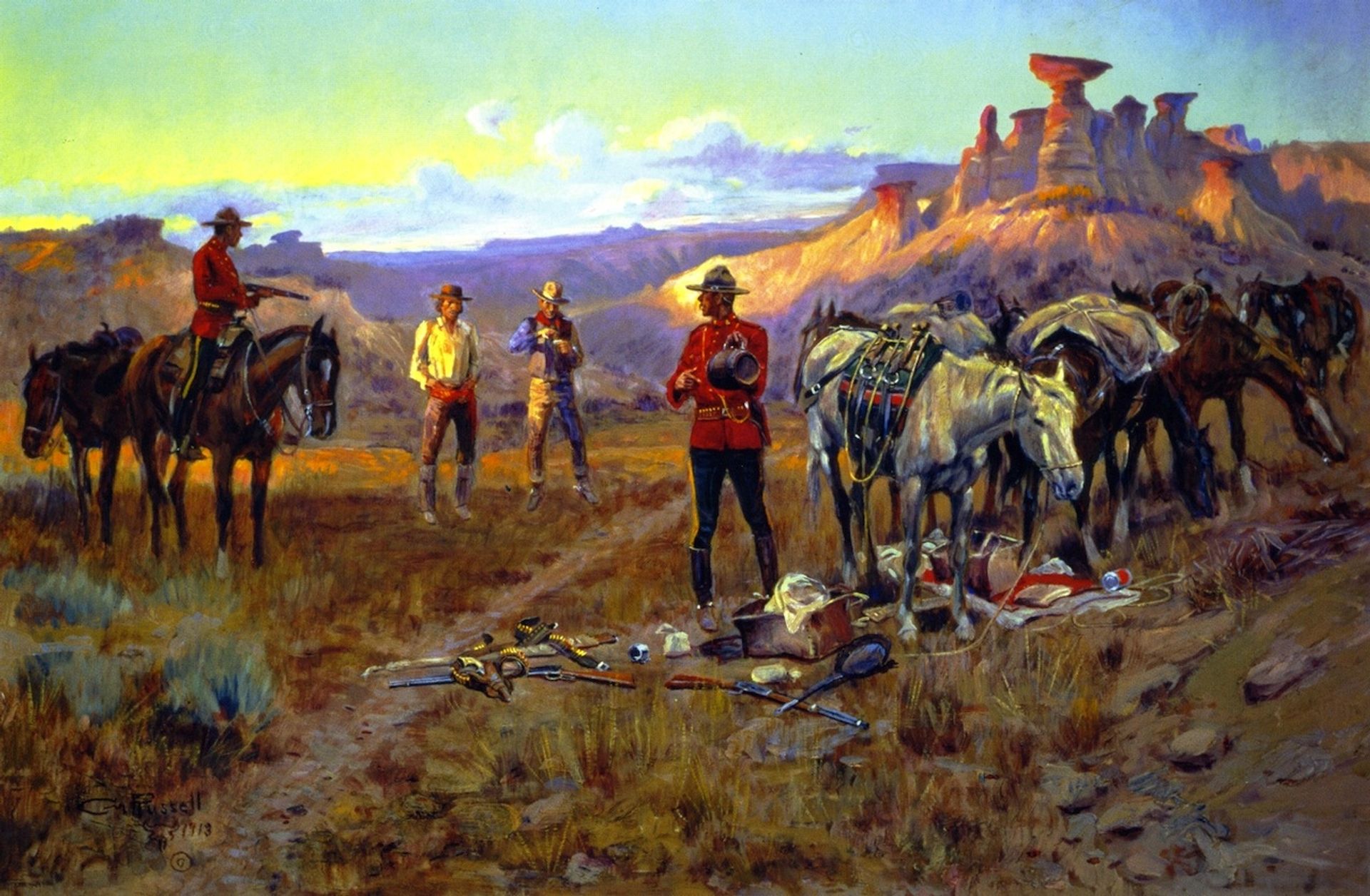 Whiskey Smugglers Caught with the Goods by Charles M. Russell