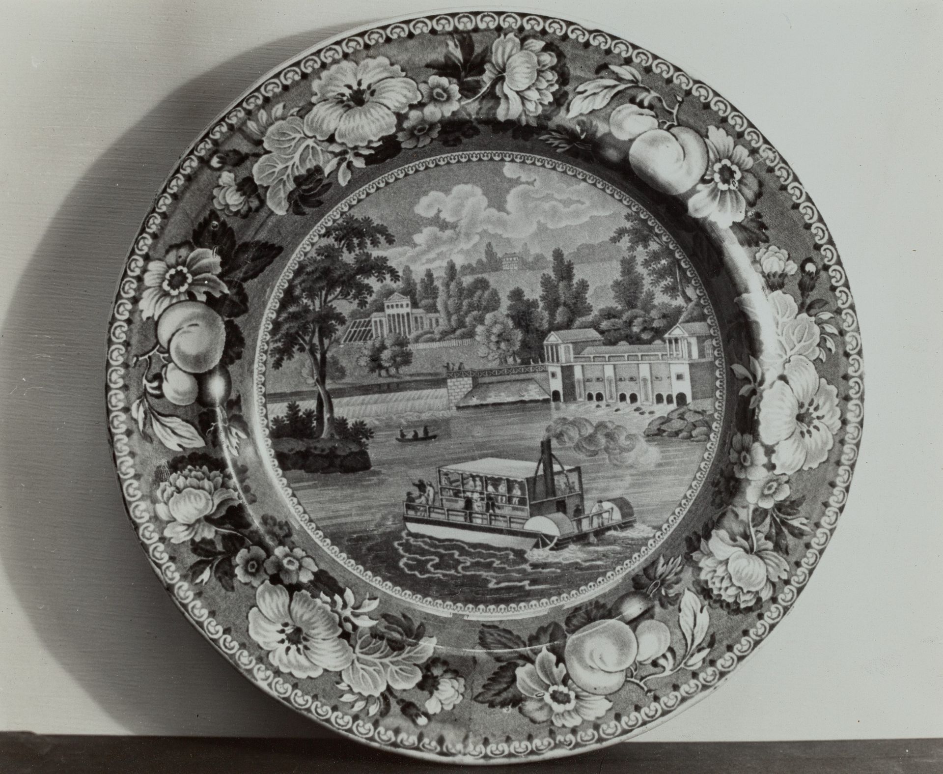 Plate - "Damn and Waterworks, Philadelphia" by Helmut Hiatt