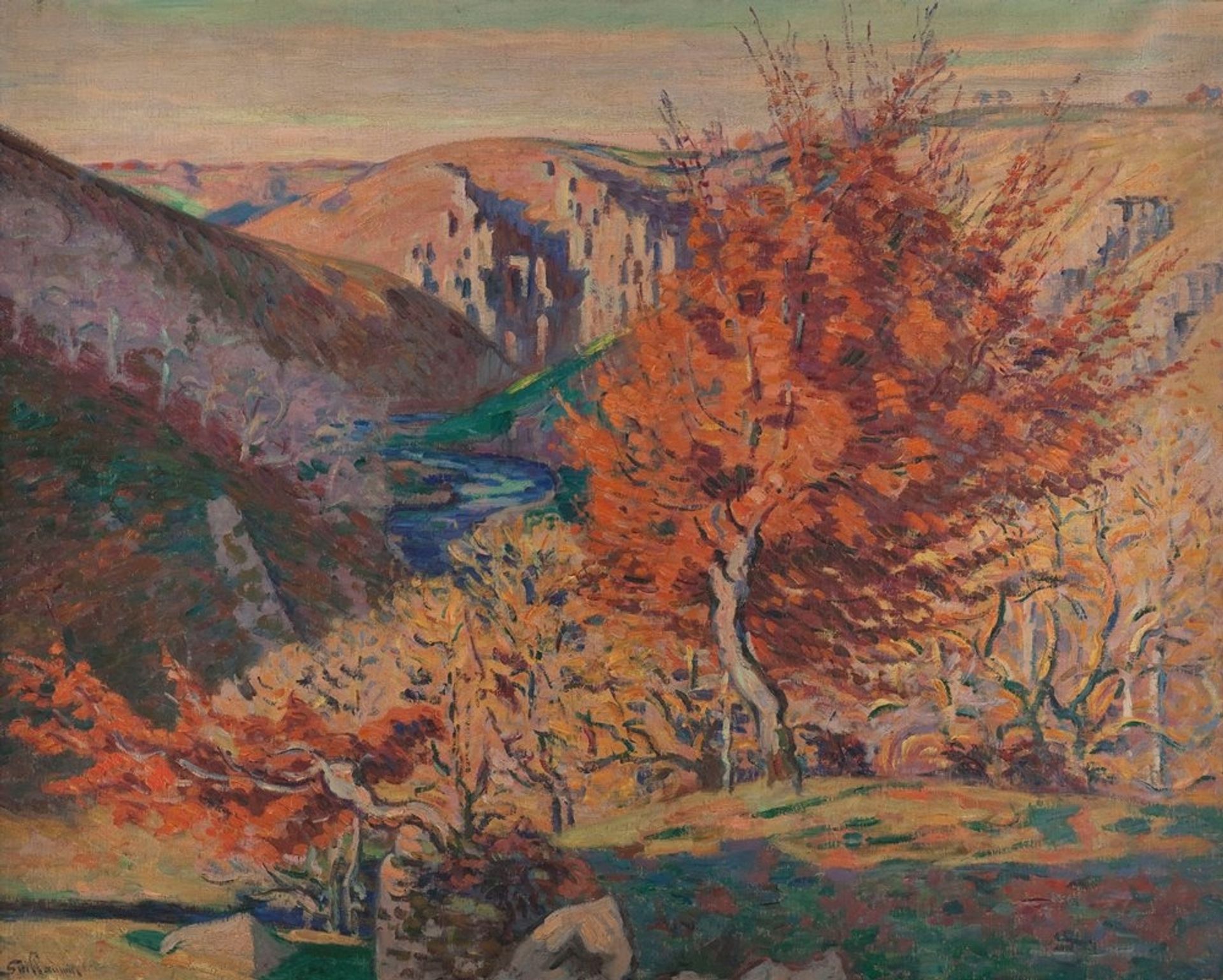 Paysage, le rocher de la Fileuse by Armand Guillaumin