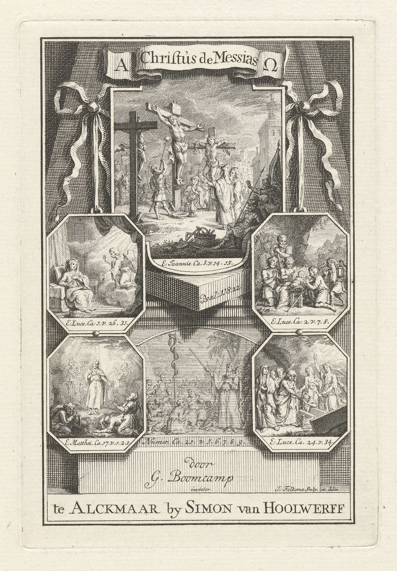 Zes bijbelse scènes uit het leven van Christus by Jacob Folkema