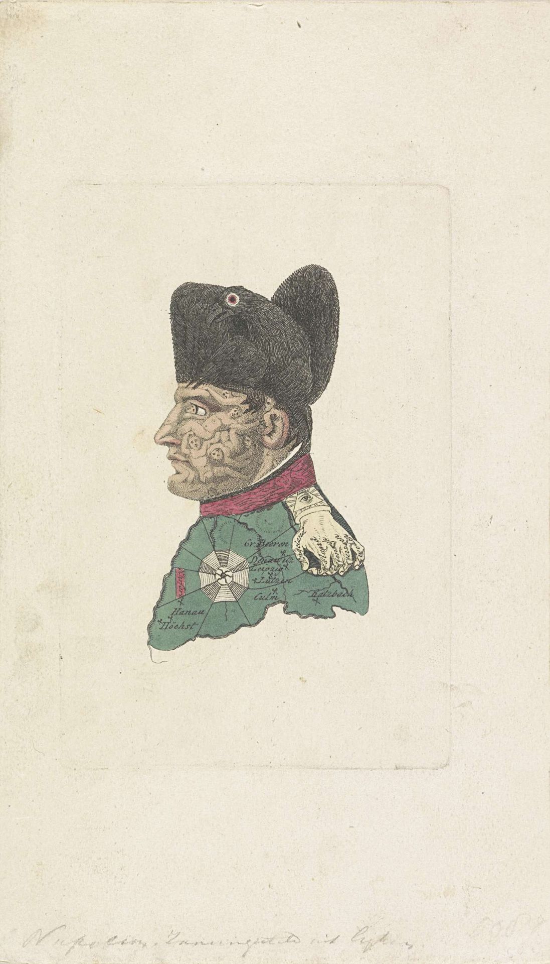 Spotprent op Napoleon, 1813 by Anonymous