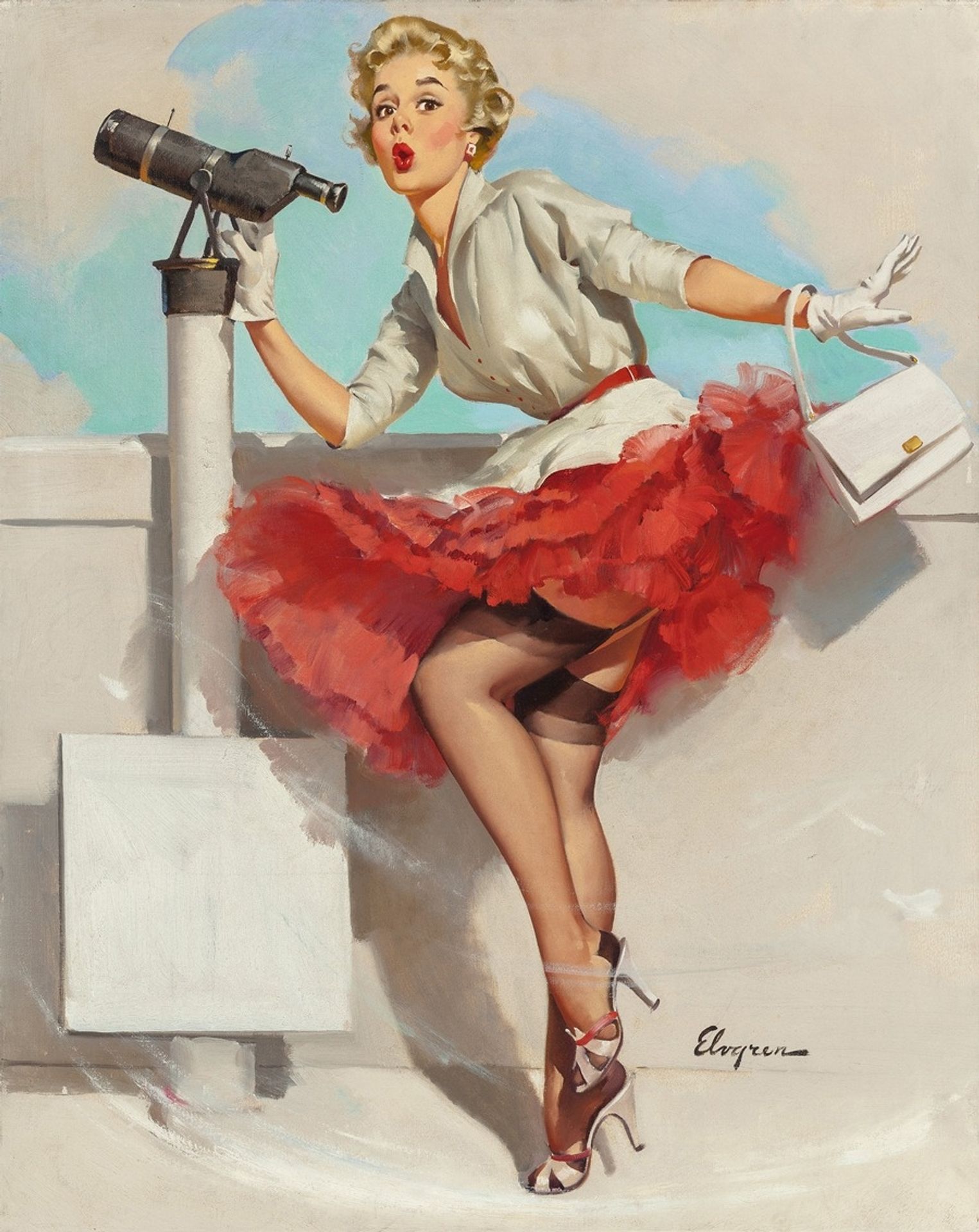 What a View! by Gil Elvgren