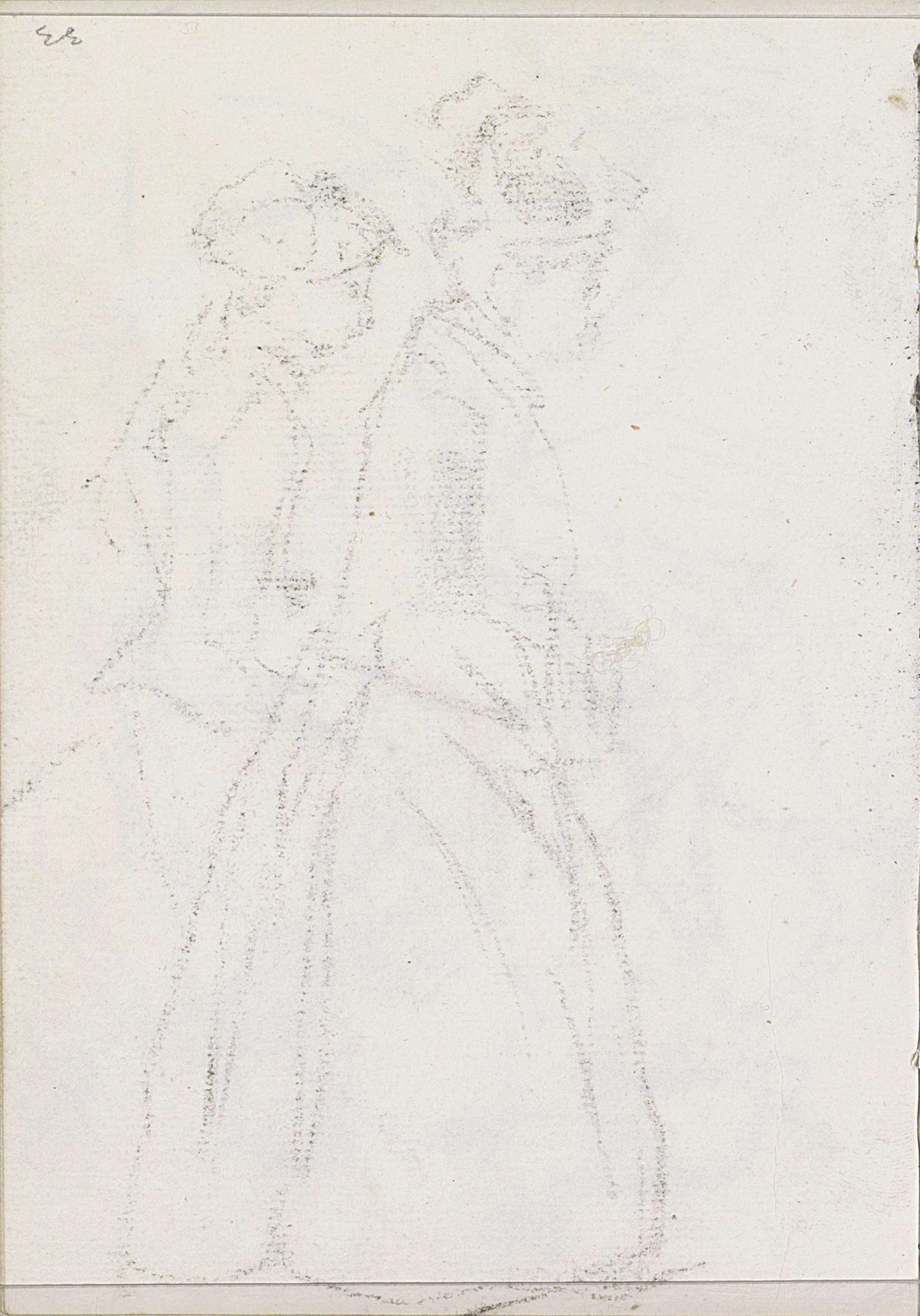 Abklatsch van de krijttekening op blad 11 recto by Isaac Israels