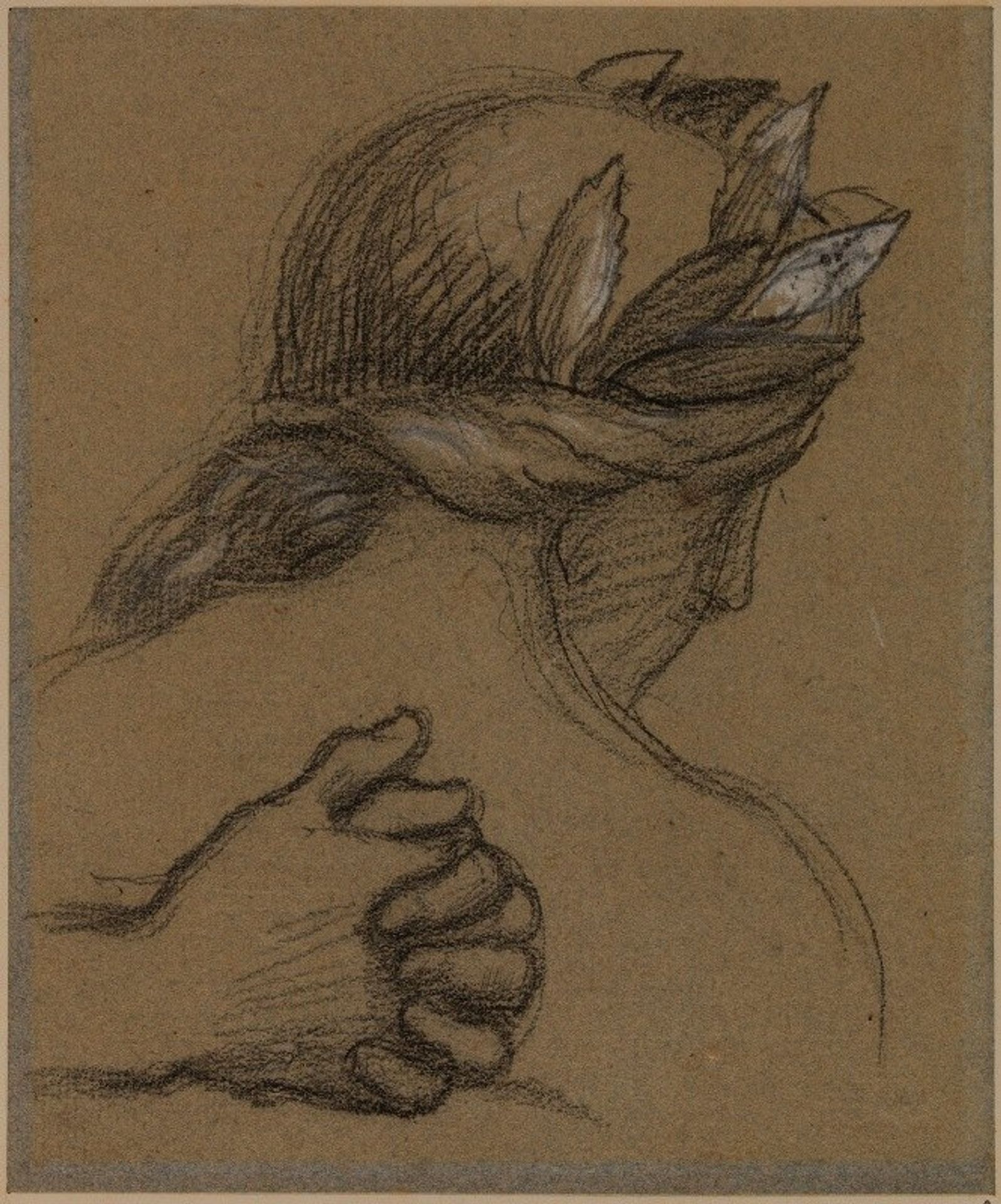 Etude de tête et de mains by Pierre Puvis de Chavannes