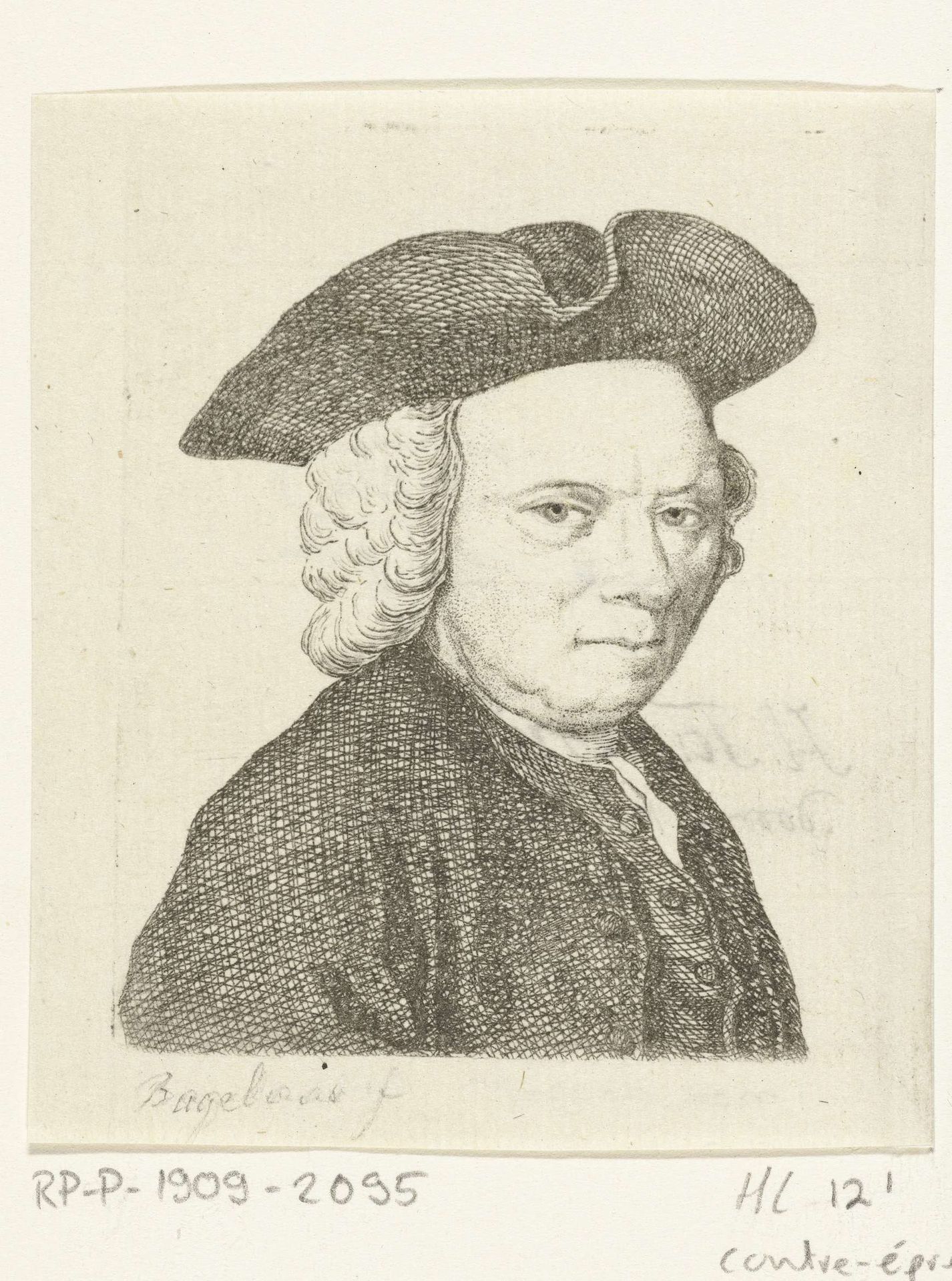 Portret van Herman van Swanevelt by Ernst Willem Jan Bagelaar