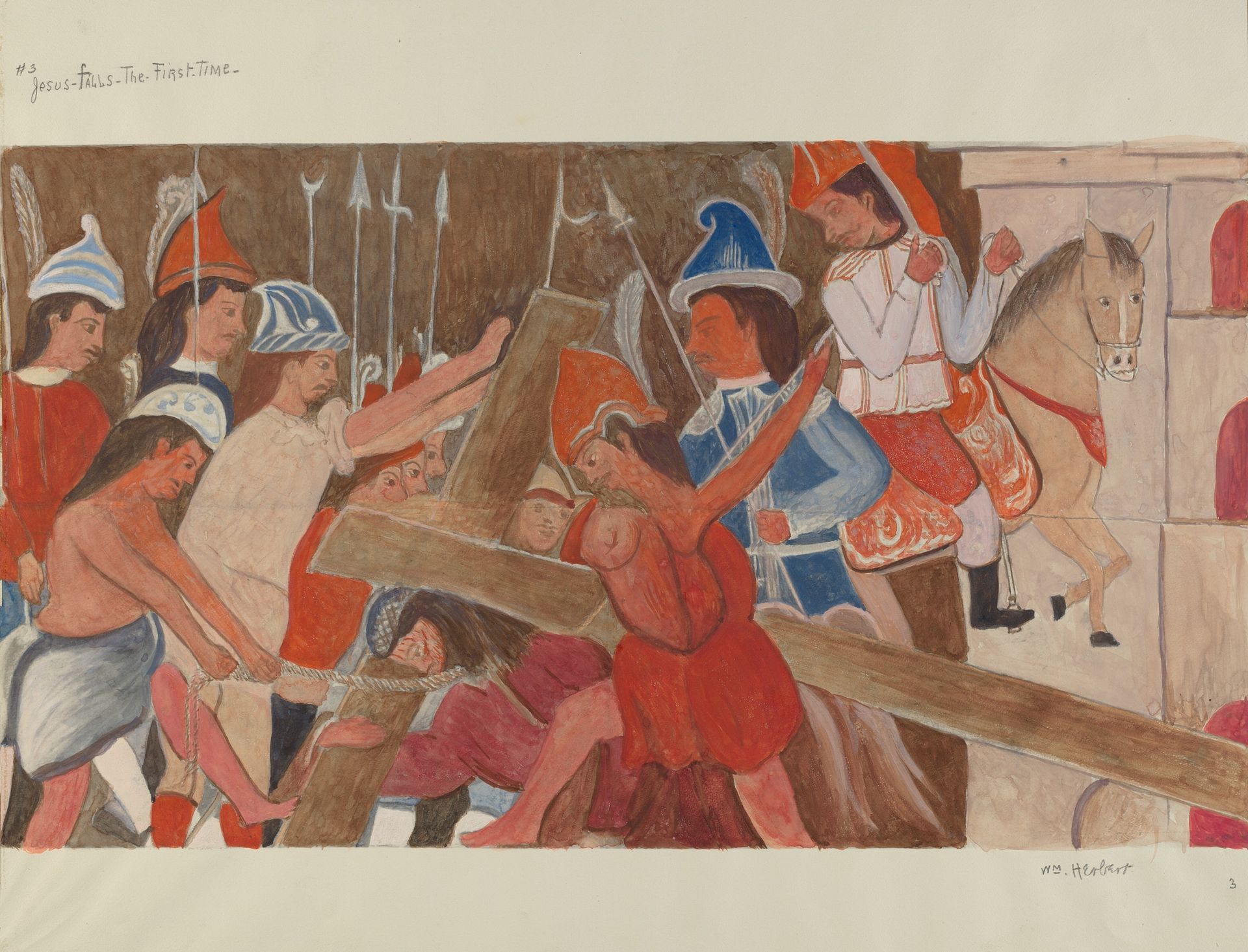 Station of the Cross No. 3: "Jesus Falls the First Time" by William Herbert