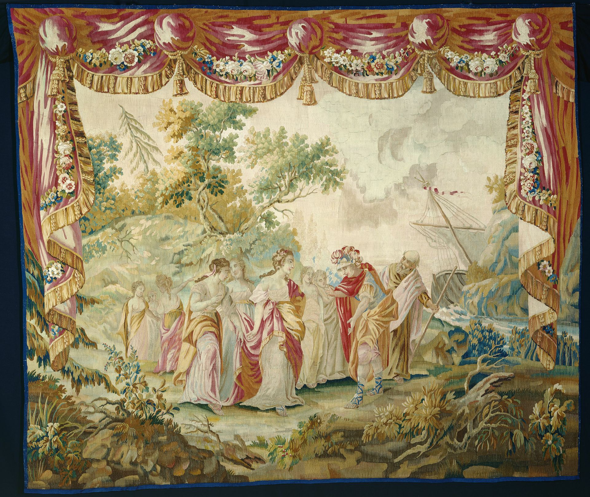The Arrival of Telemachus on Calypso's Island, from The Story of Telemachus by Manufacture Royale d’Aubusson