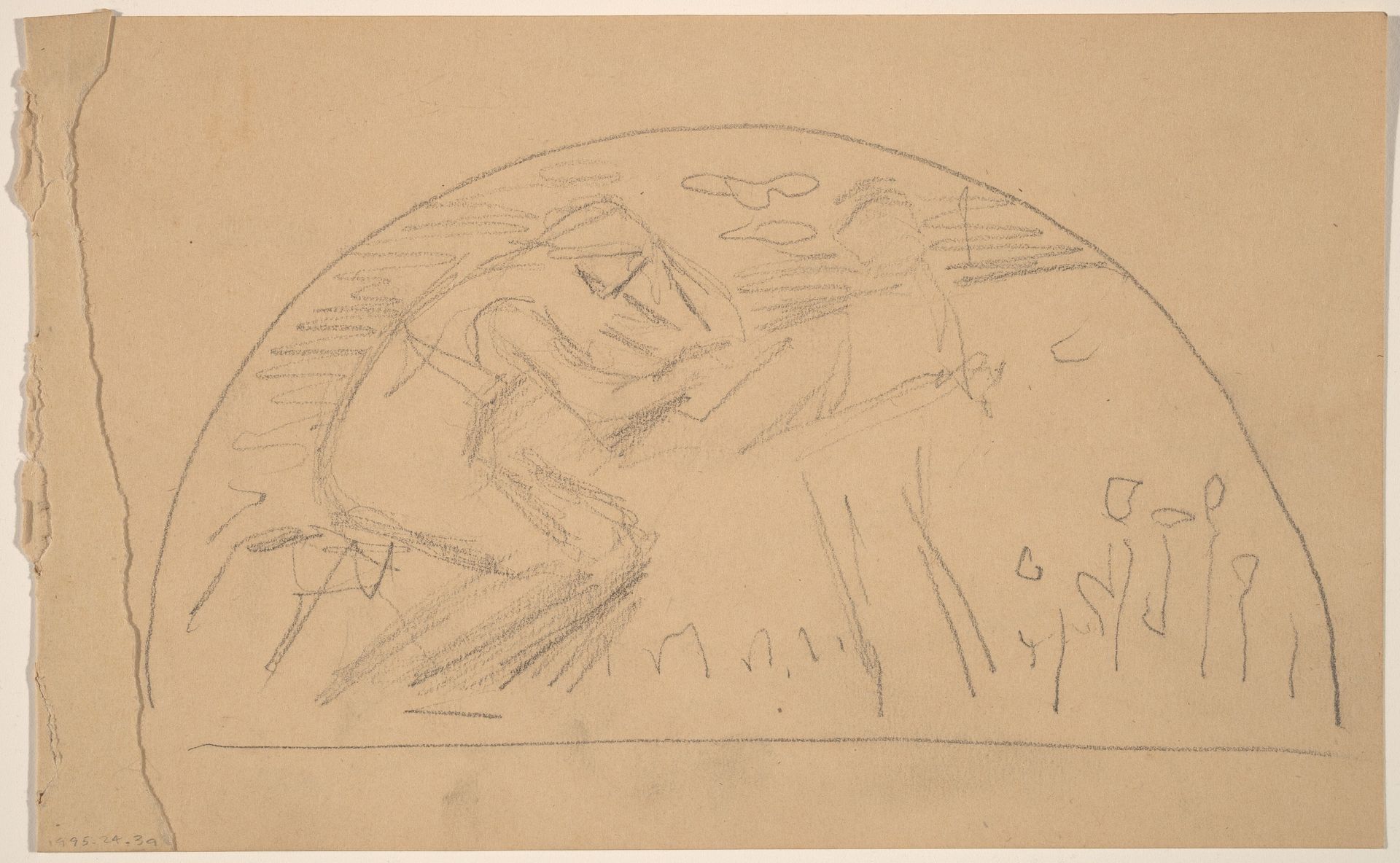 Study for a Lunette [recto] by Charles Sprague Pearce