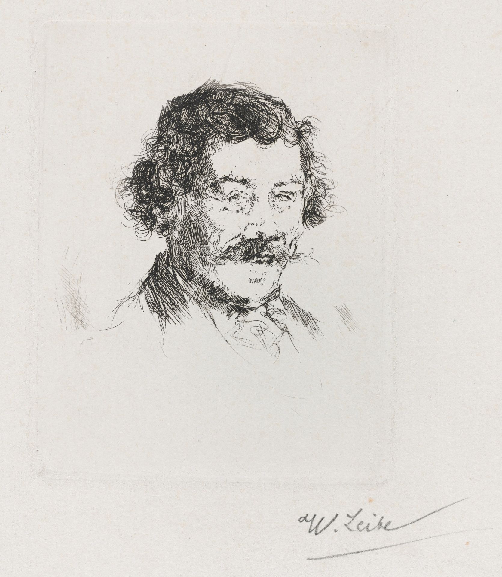 Portrait of the Painter Wopfner by Wilhelm Leibl