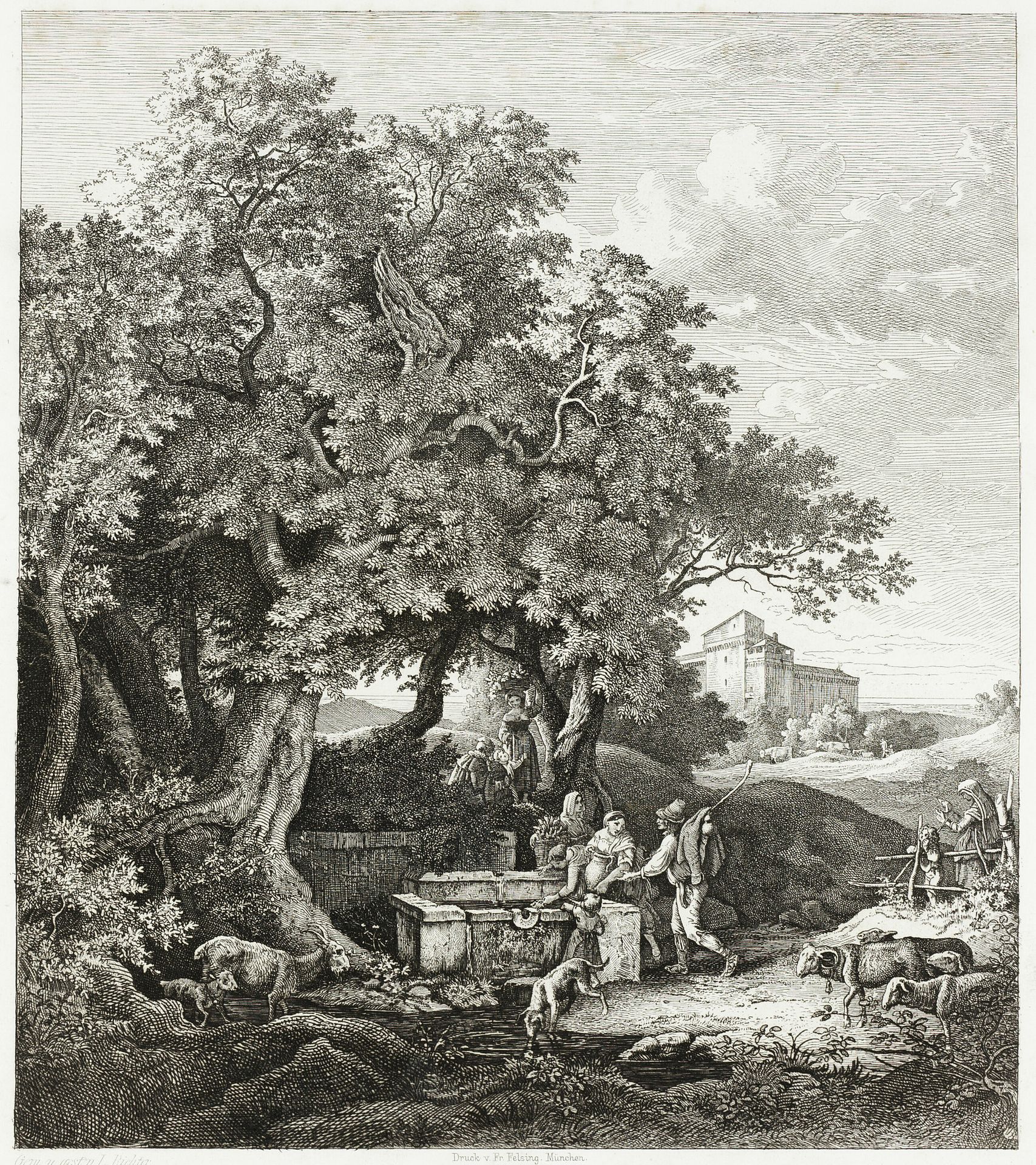 Grotta Ferrata by Adrian Ludwig Richter