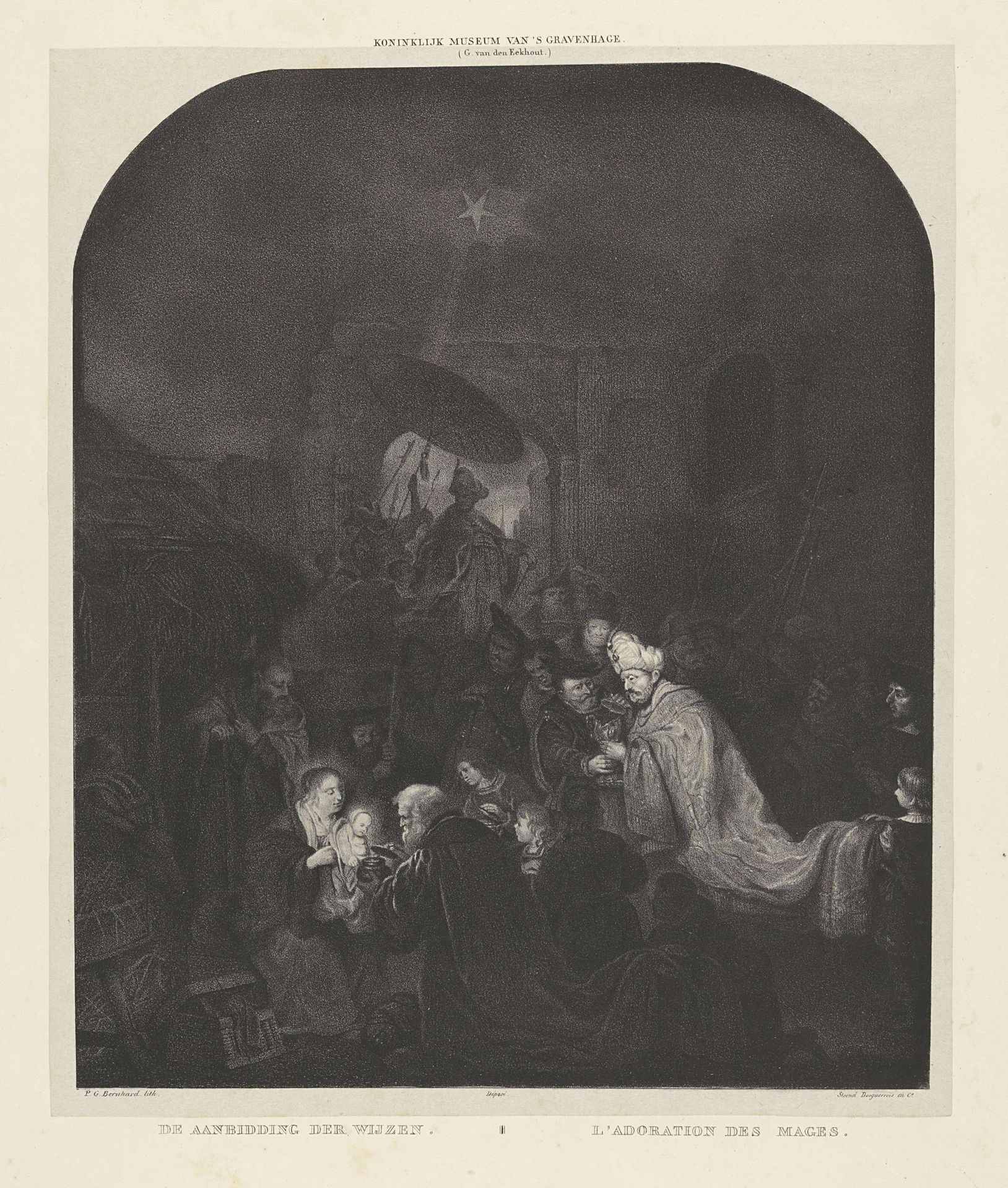 Aanbidding der wijzen by Pieter Gerardus Bernhard