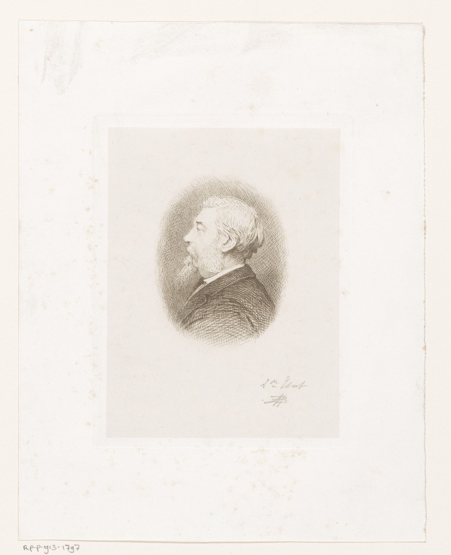 Portret van Henri Leys by Jean Baptiste Pierre Michiels