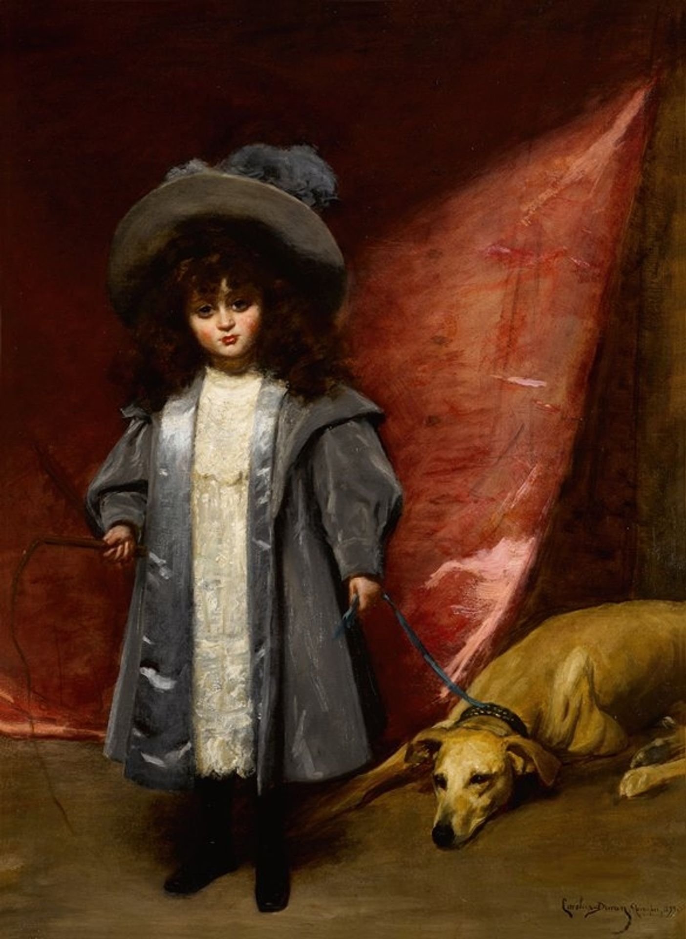 Enfant avec chien by Carolus-Duran