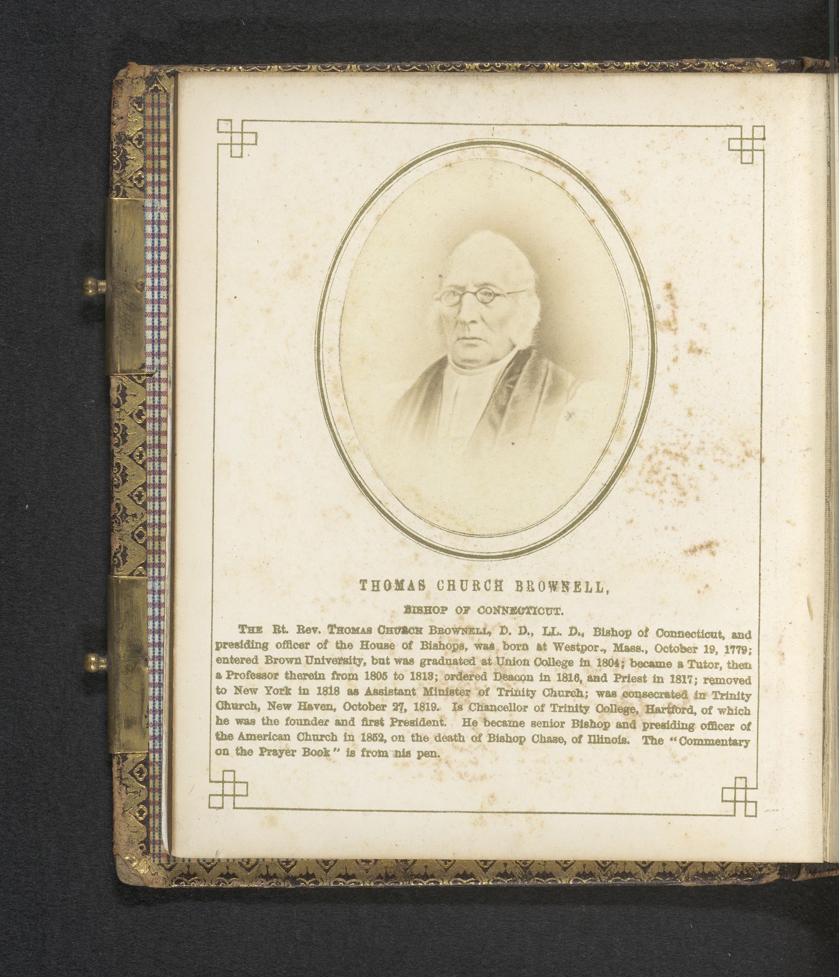Portret van Thomas Church Brownell by J. Gurney & Son