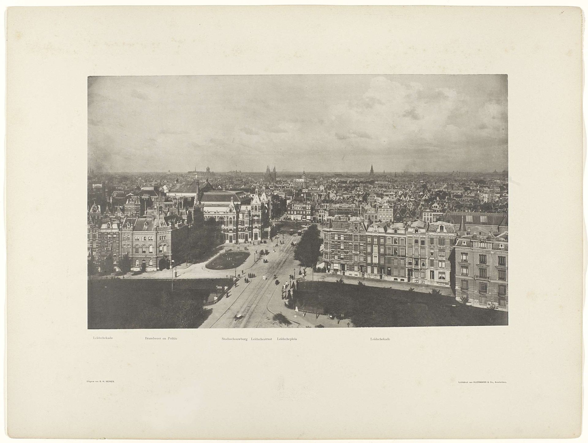 Leidseplein, gezien vanaf de Koepelkerk, Amsterdam by Gerrit Hendricus Heinen