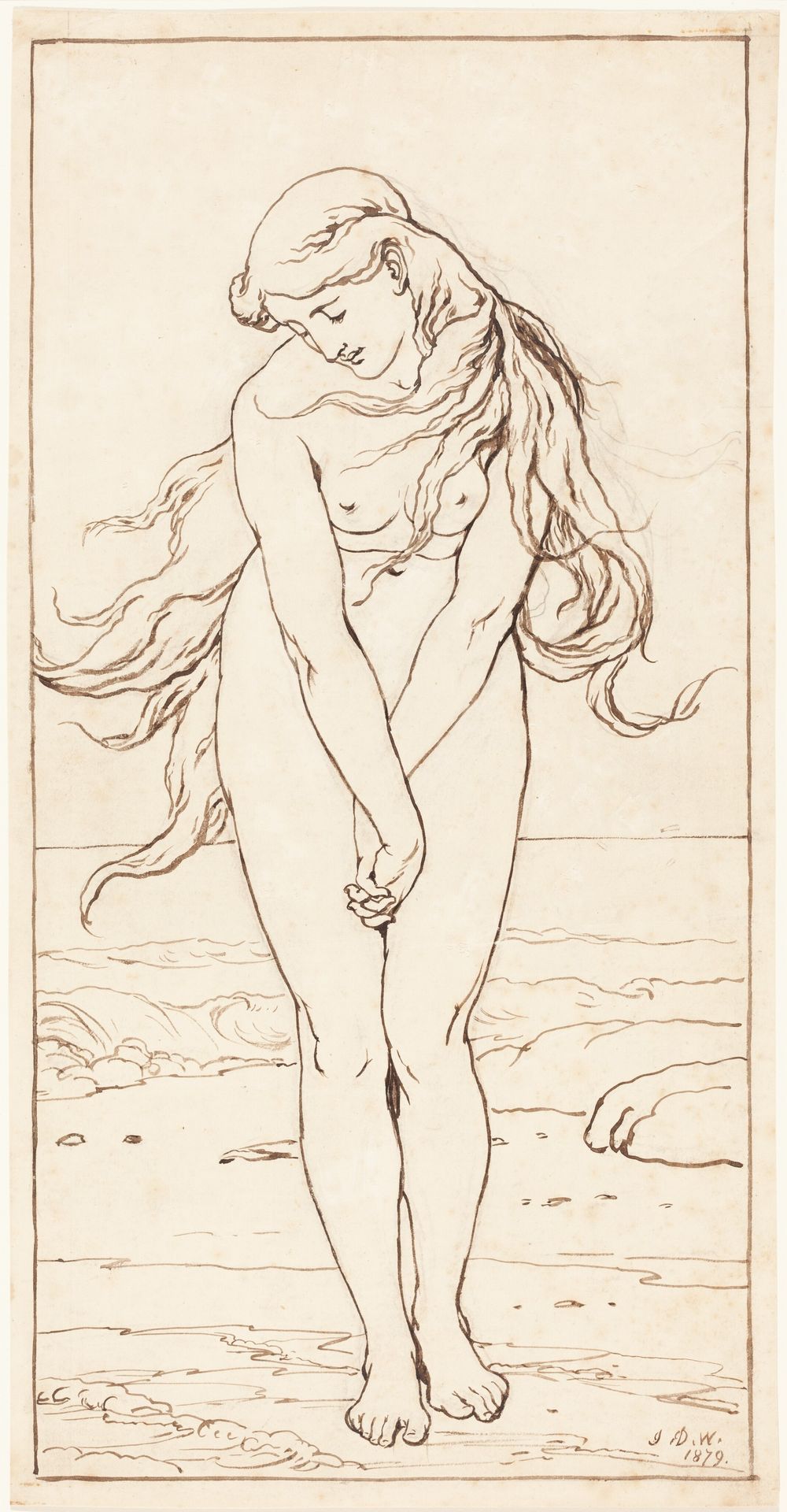 Standing Nude with Crossed Arms by John Dawson Watson