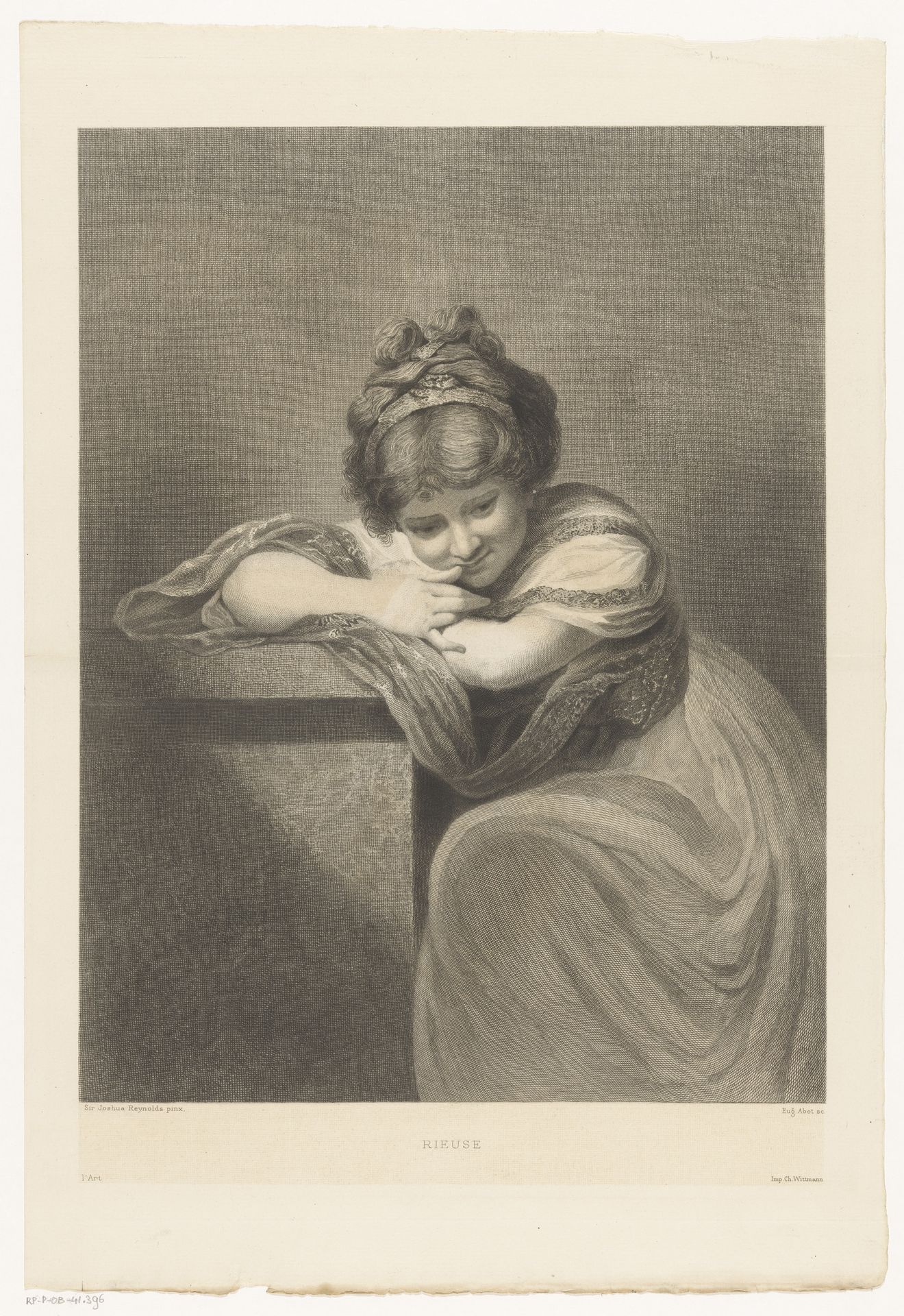 Portret van een zittend meisje by Eugène Michel Joseph Abot