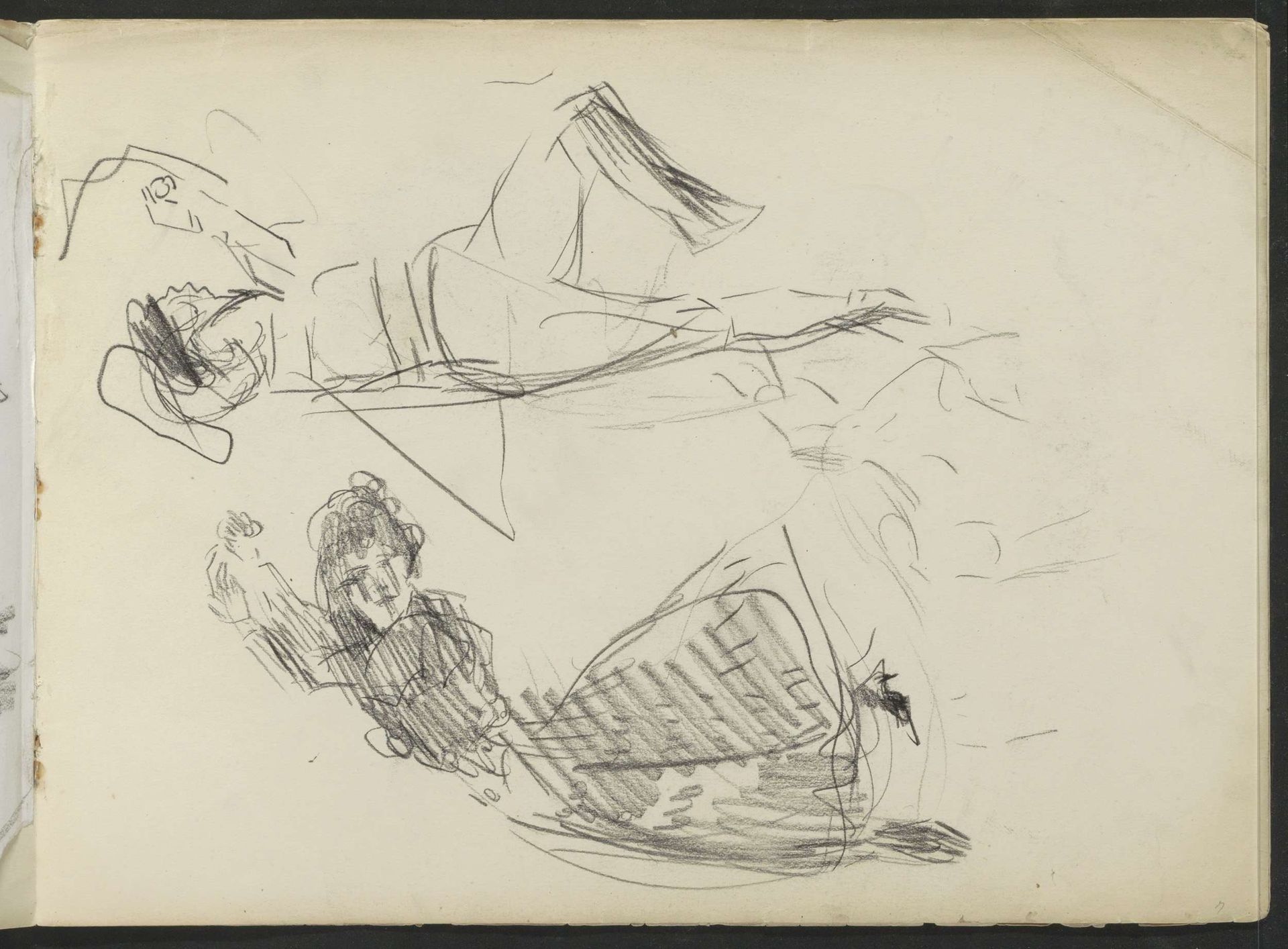 Dansende vrouw en man by Isaac Israels