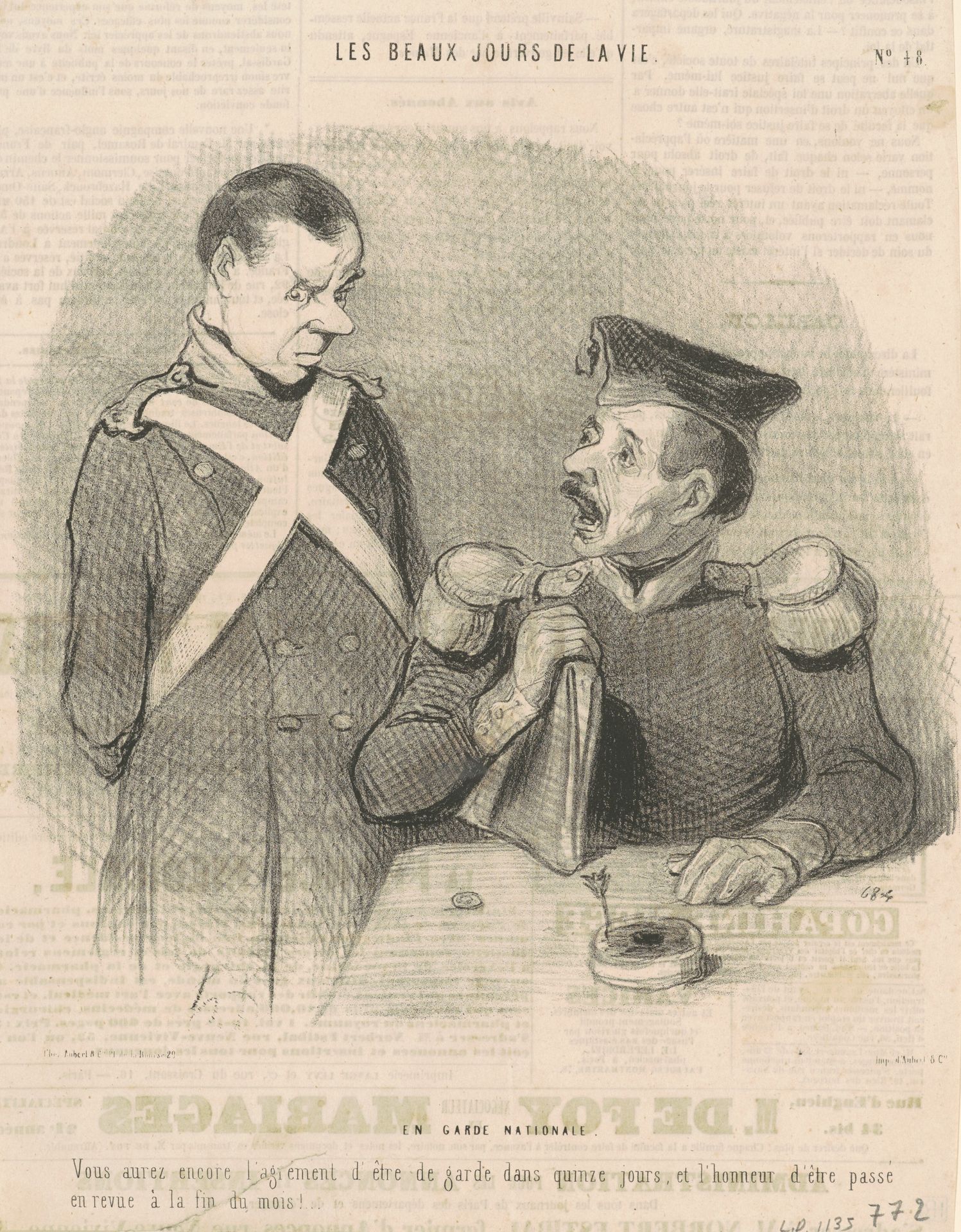 En garde national by Honoré Daumier