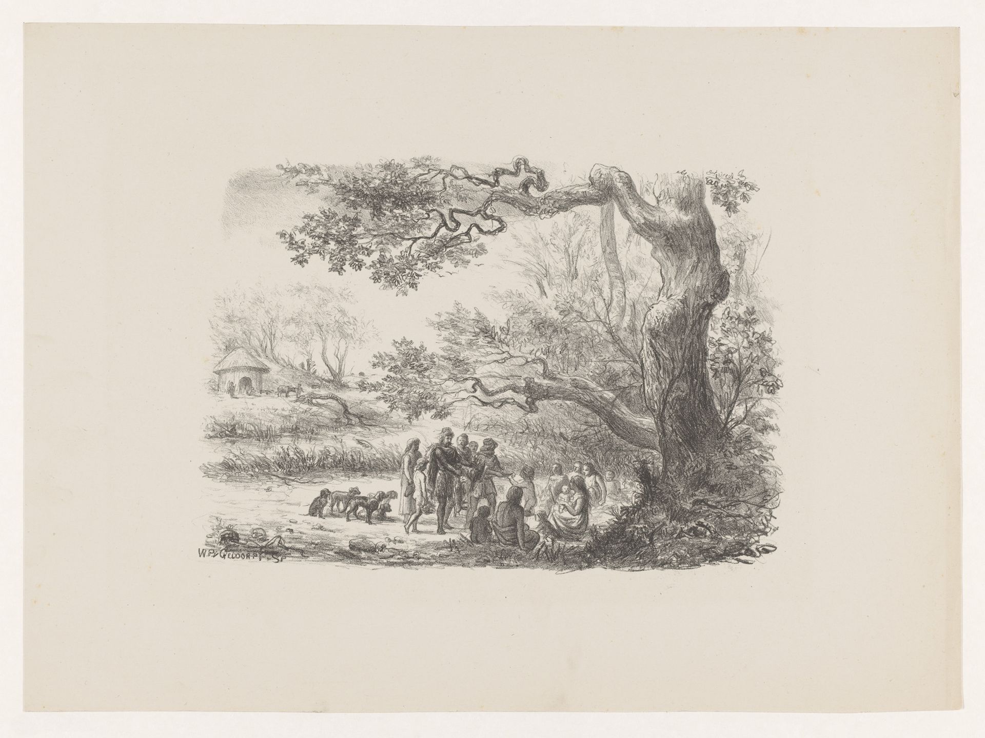 Terugkomst van de jacht by Wilhelmus Petrus van Geldorp