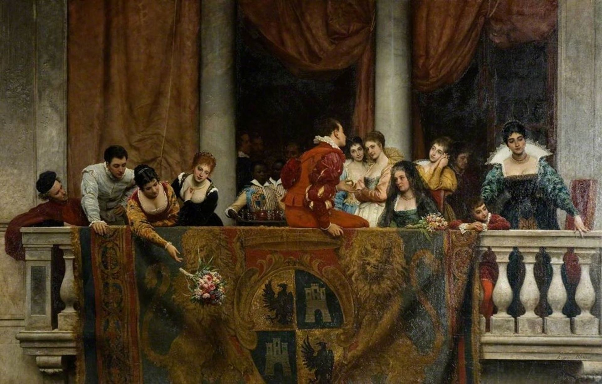 At the Carnival by Eugene de Blaas