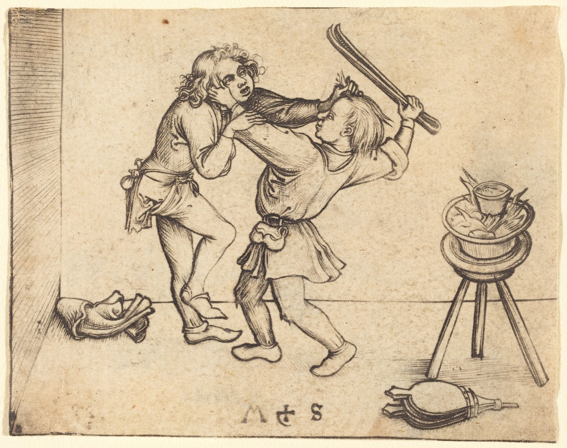 Apprentices Fighting by Martin Schongauer