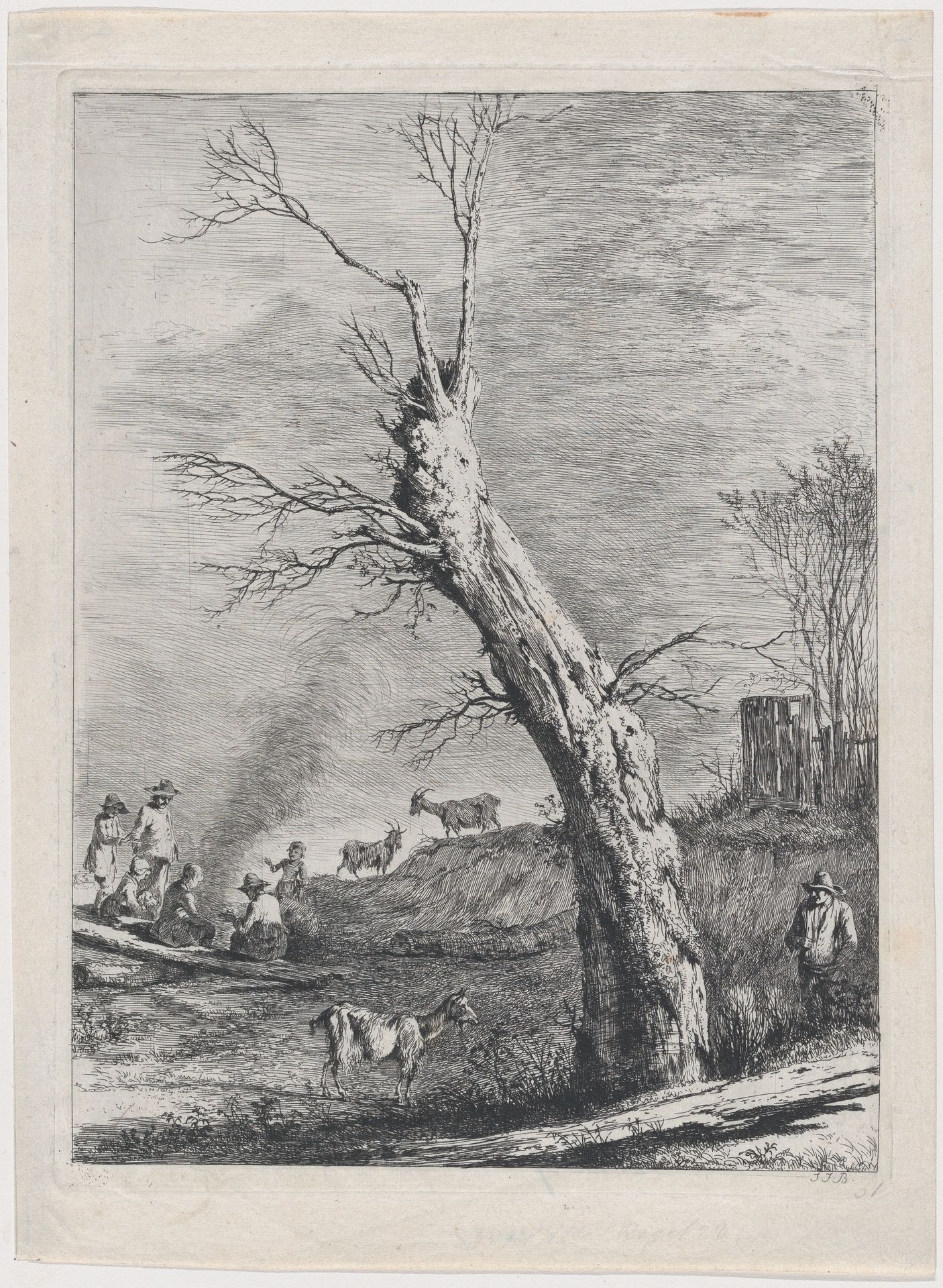 Winter, after a drawing completed in Saint-Chamond by Jean Jacques de Boissieu