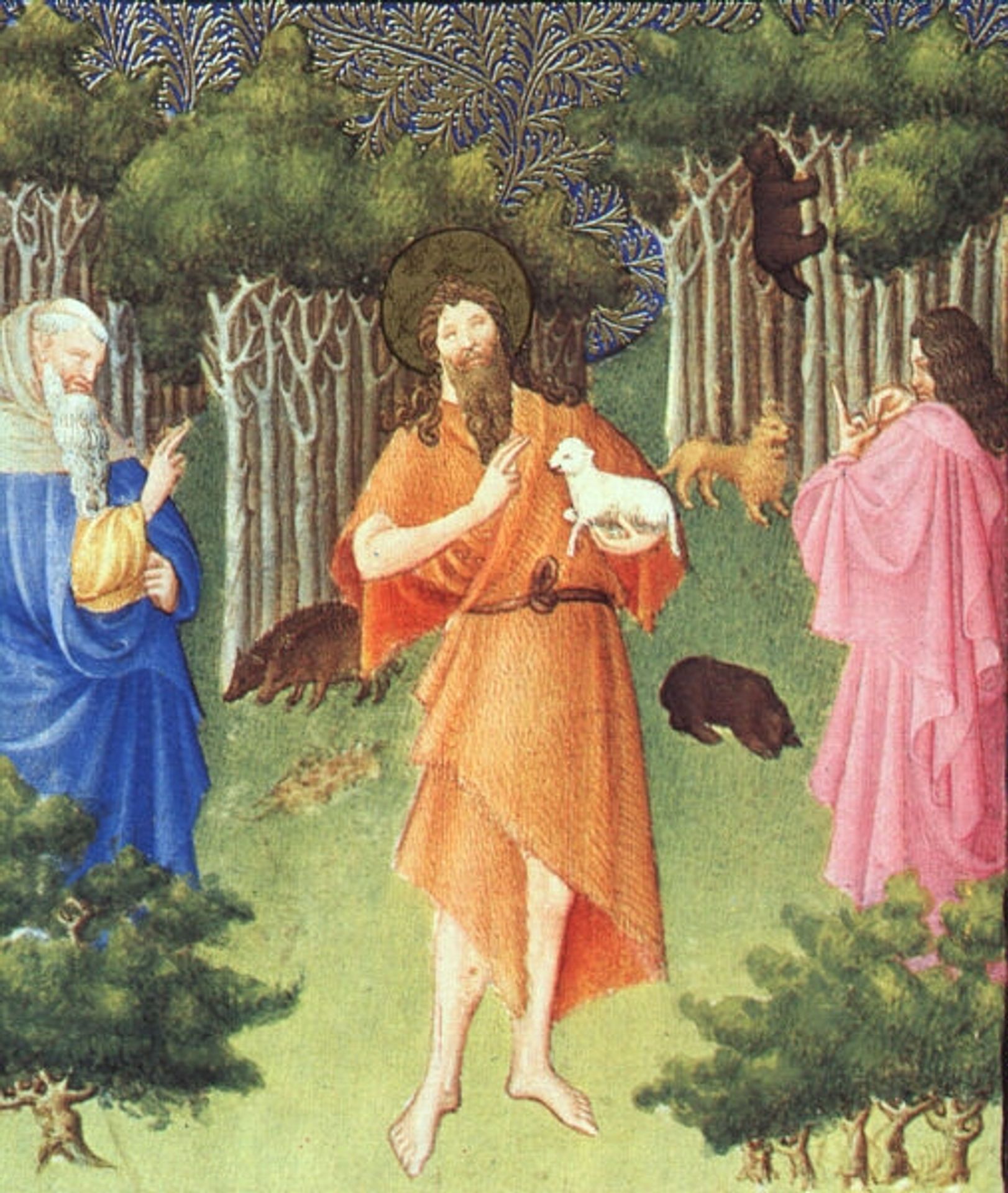 St. John the Baptist in the Wilderness by Limbourg brothers