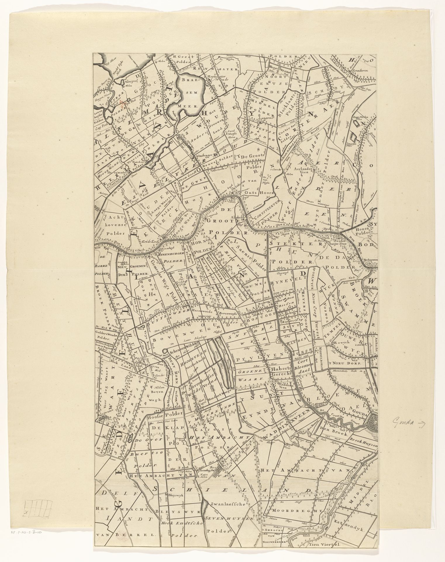 Kaart van de provincie Utrecht (eerste deel van onder) by Thomas Doesburgh