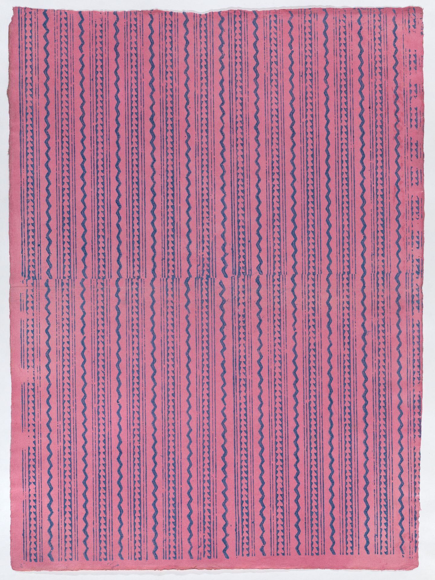 Sheet with an overall zig zag pattern by Anonymous