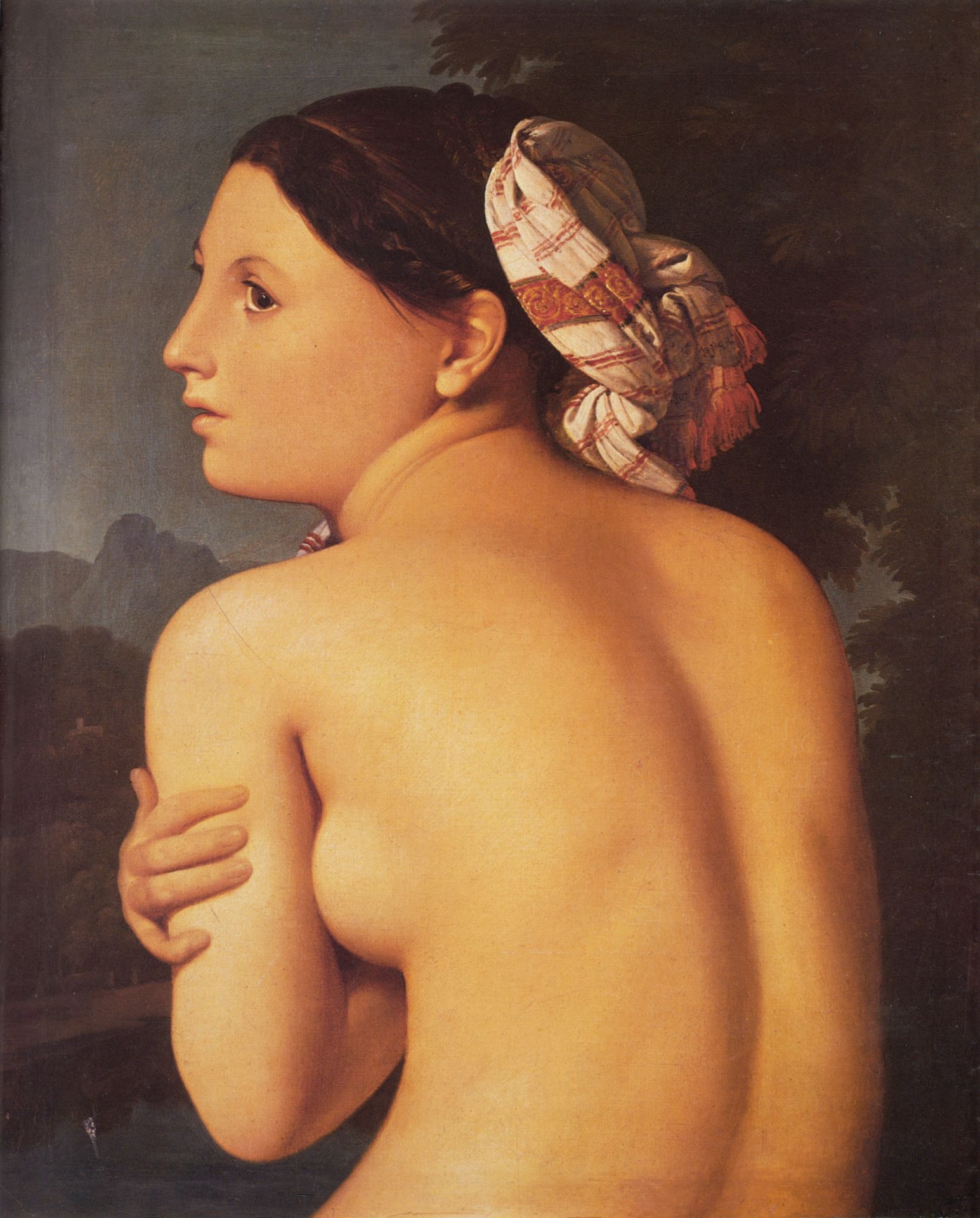 Half-figure of a Bather by Jean Auguste Dominique Ingres