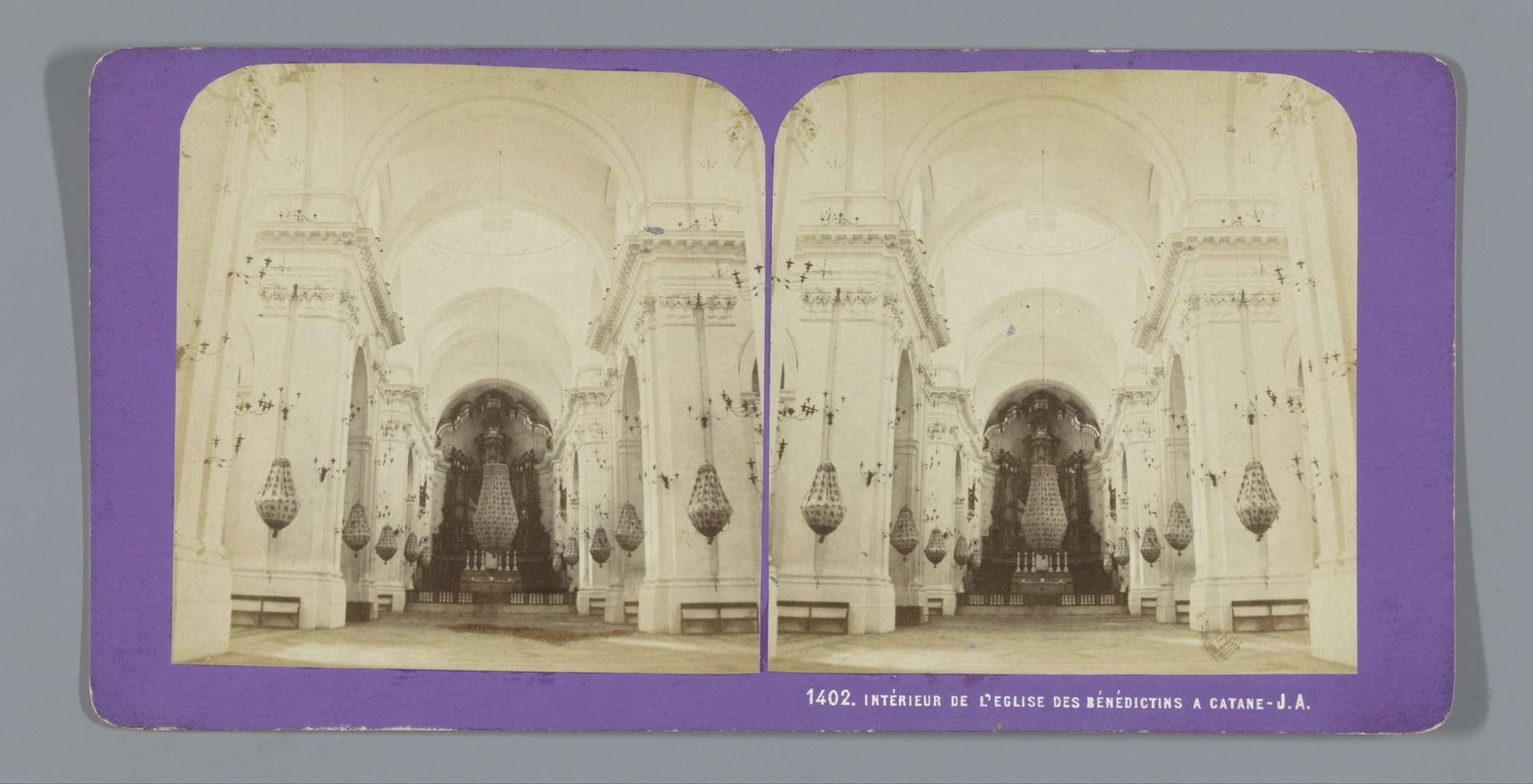 Interieur van de San Nicolo l'Arena Kerk in Catania by Jean Andrieu