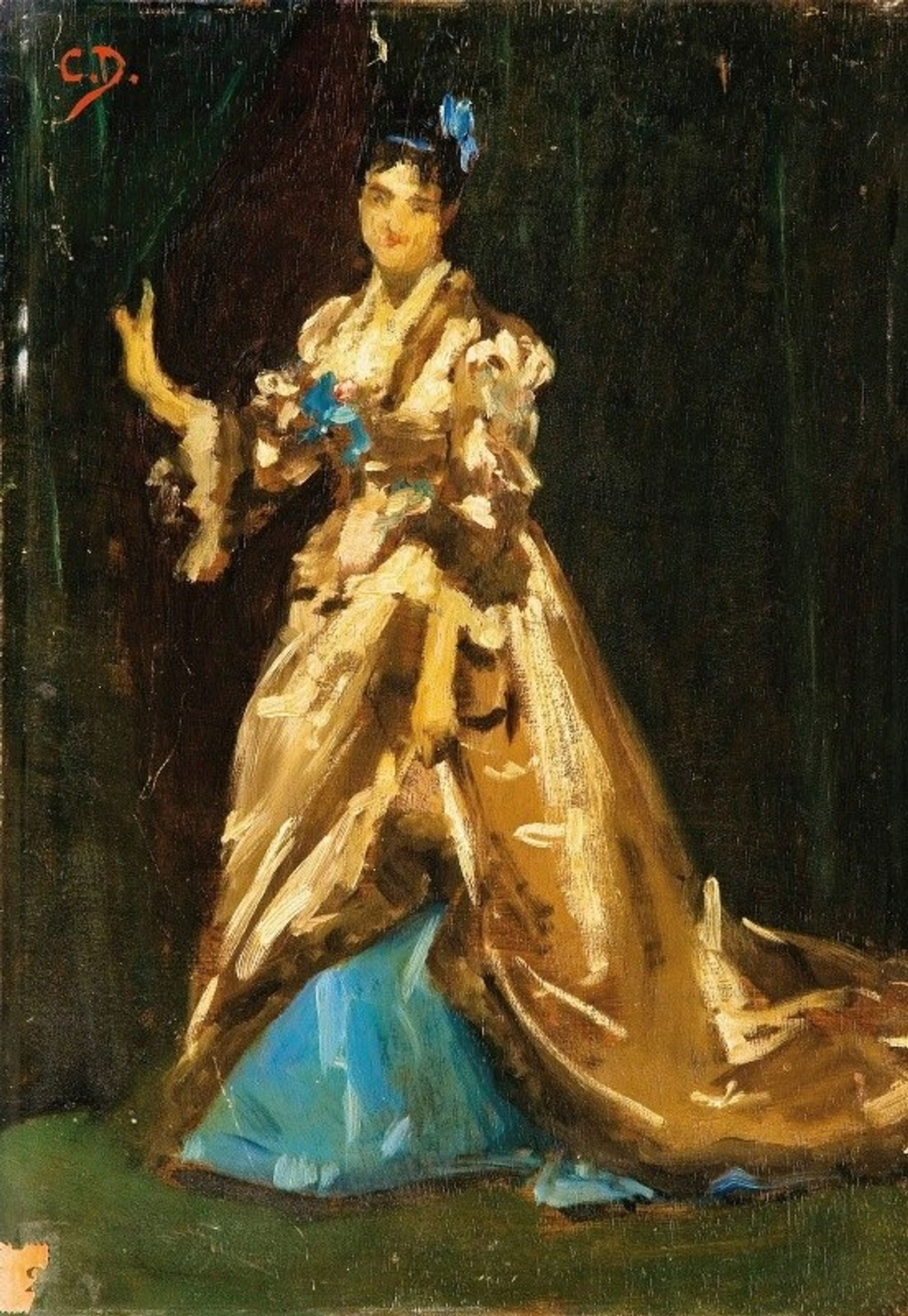 Sketch For The Portrait Of Mrs Feydeau by Carolus-Duran