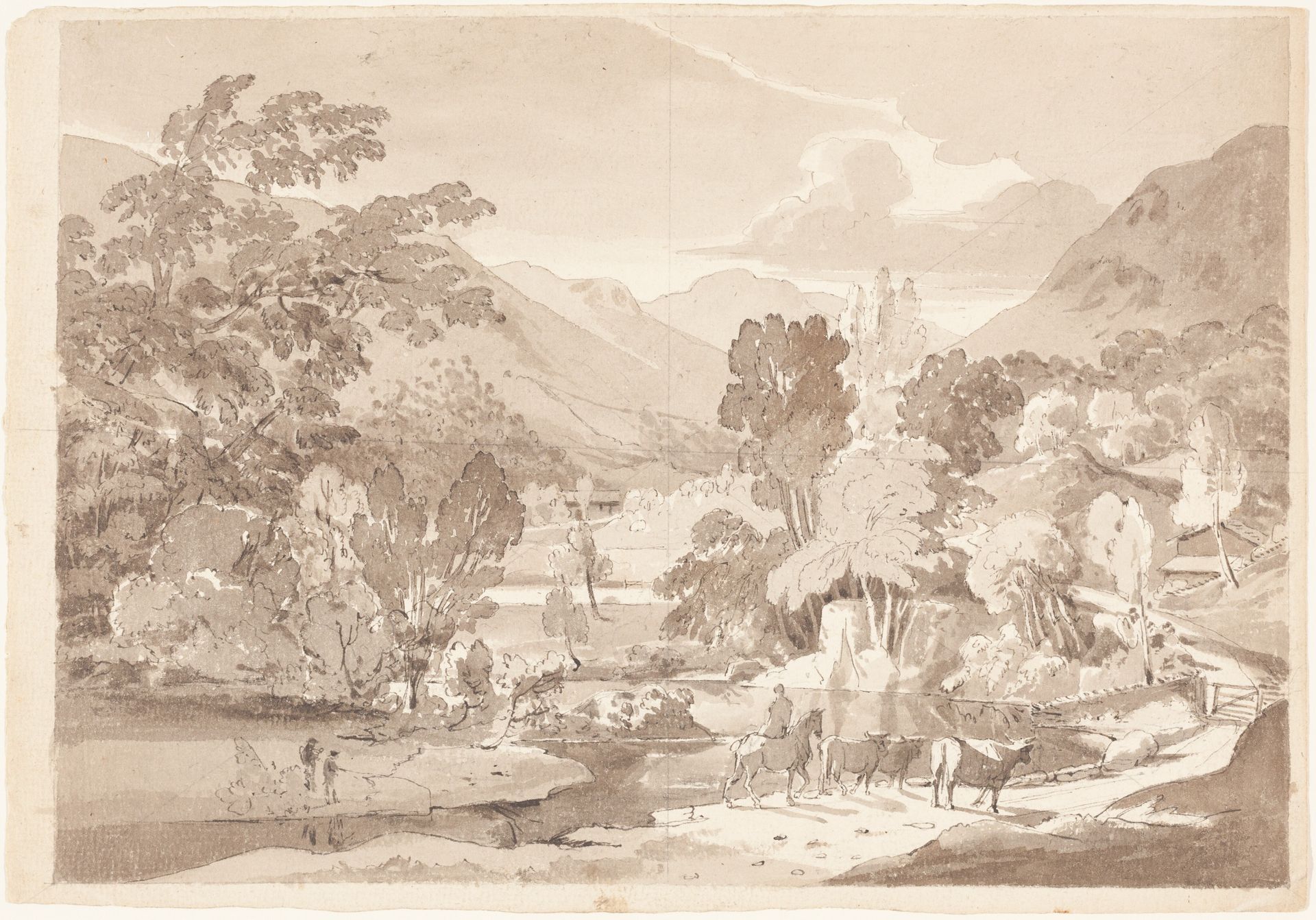 A Mountainous Landscape by Anonymous