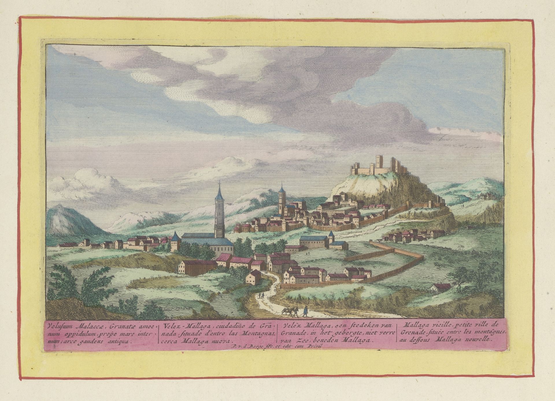 Gezicht op de plaats Vélez-Málaga in Andalusië by Pieter van den Berge
