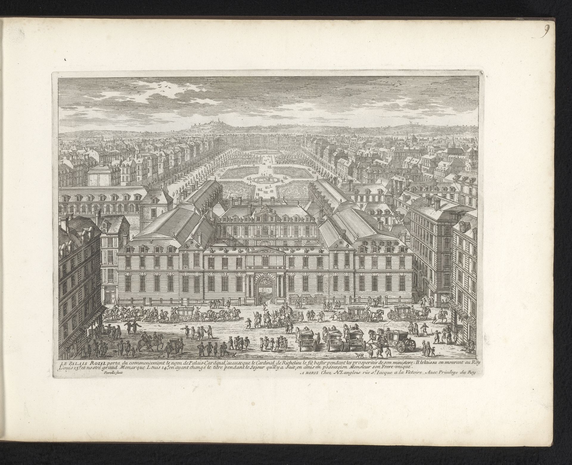 Gezicht op het Palais-Royal by Adam Perelle