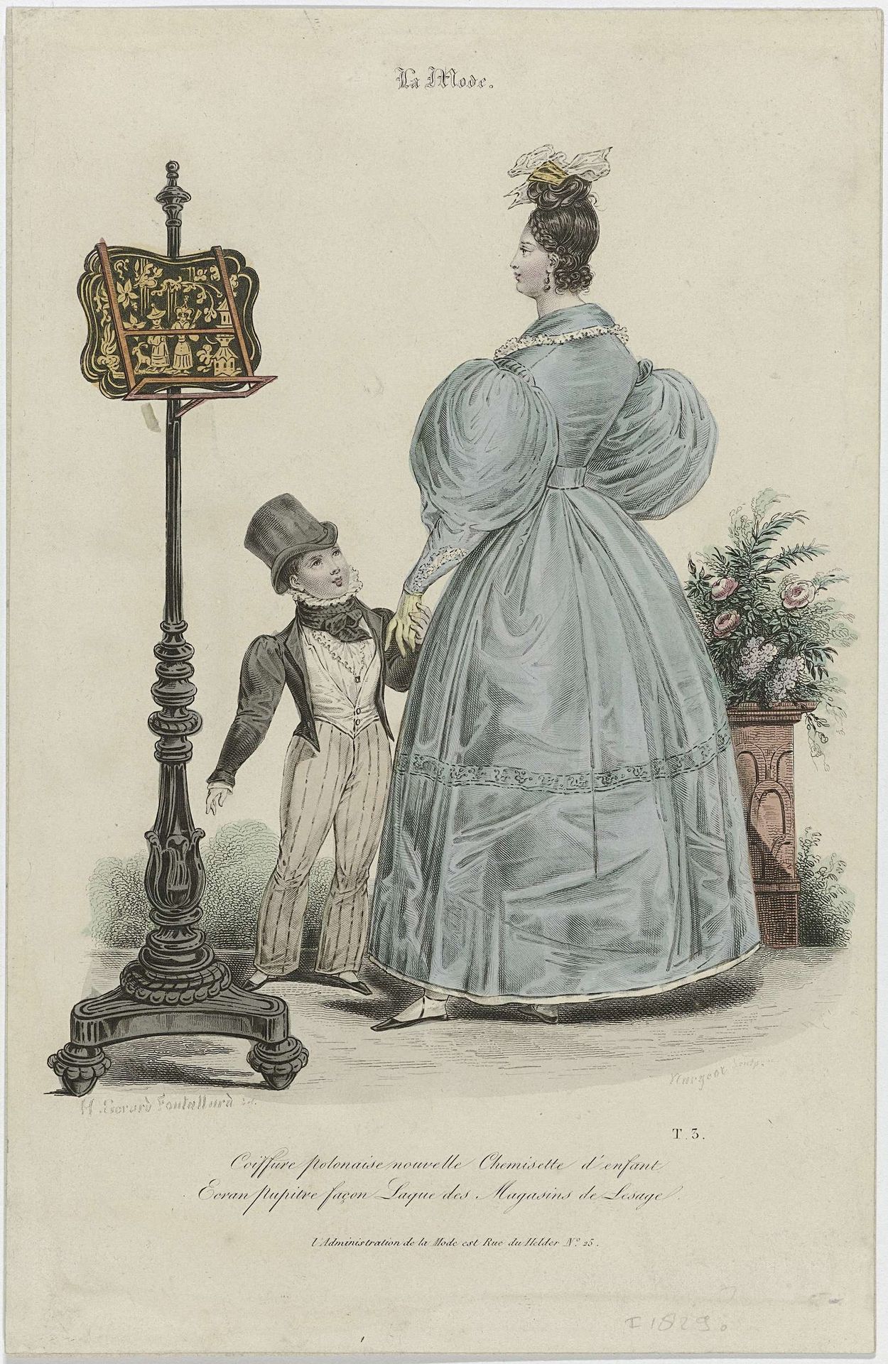La Mode, 1830, T.3: Coeffure polonaise nouvell (...) by Jean-Denis Nargeot