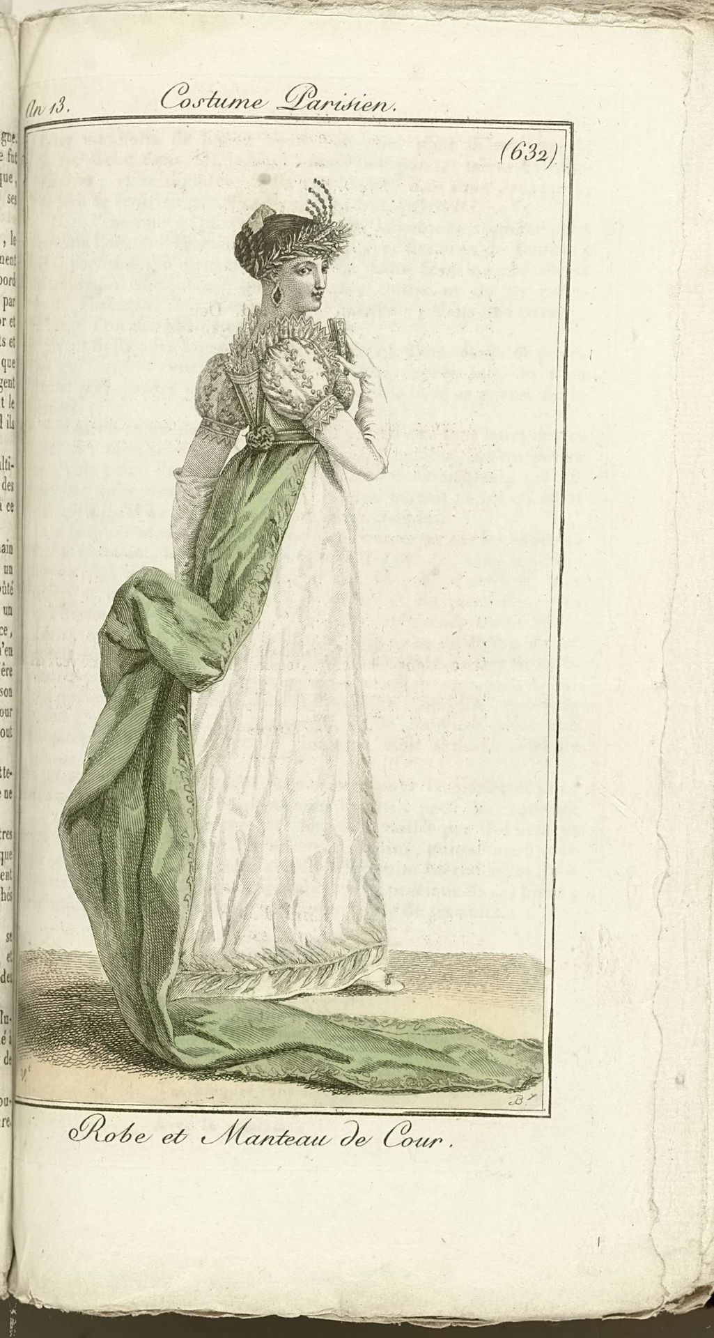 Journal des Dames et des Modes, Costume Parisien, 1805, An 13 (632) Robe et Manteau de Cour by Horace Vernet