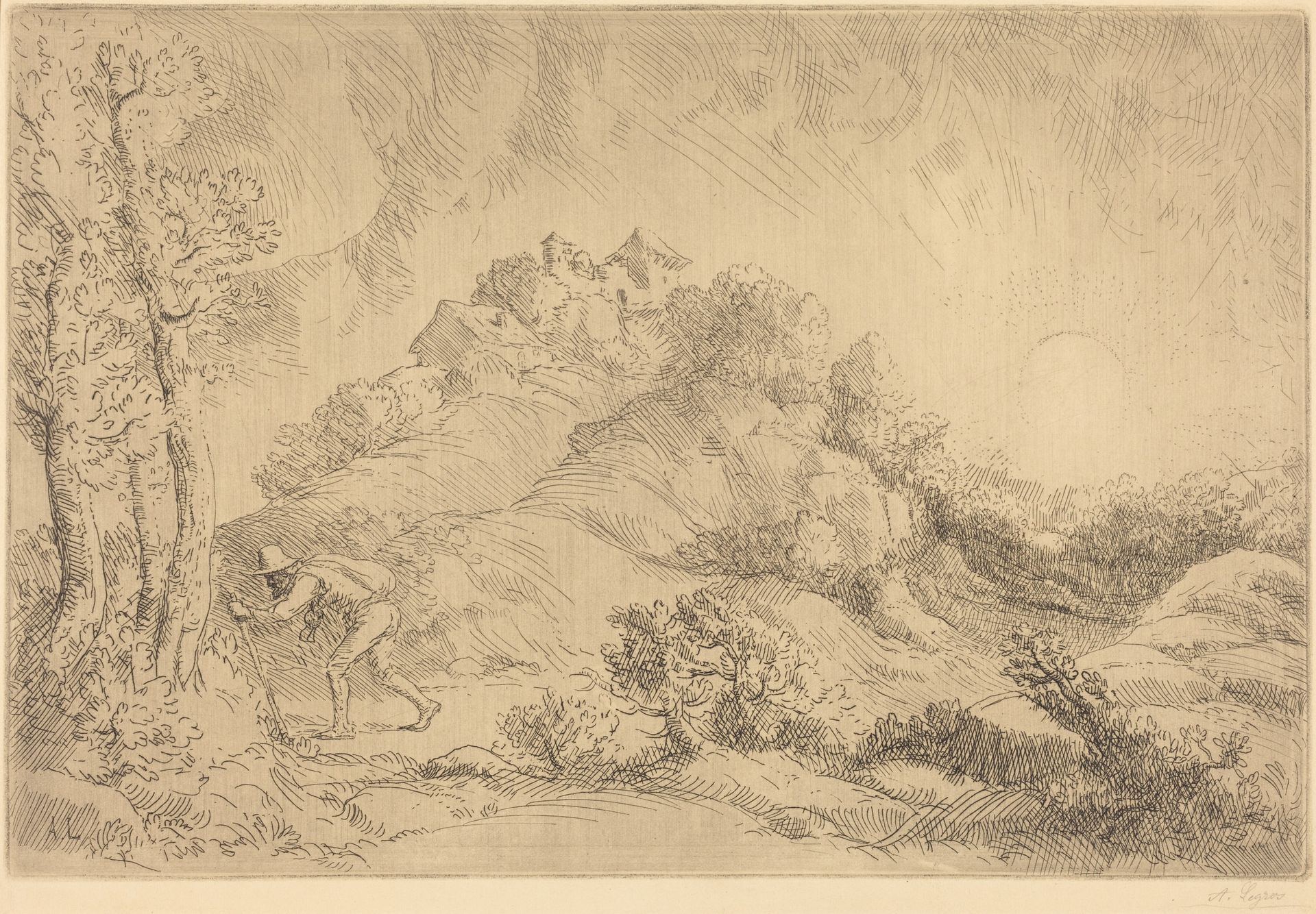 View of a Farm (La ferme de Beauchamp) by Alphonse Legros
