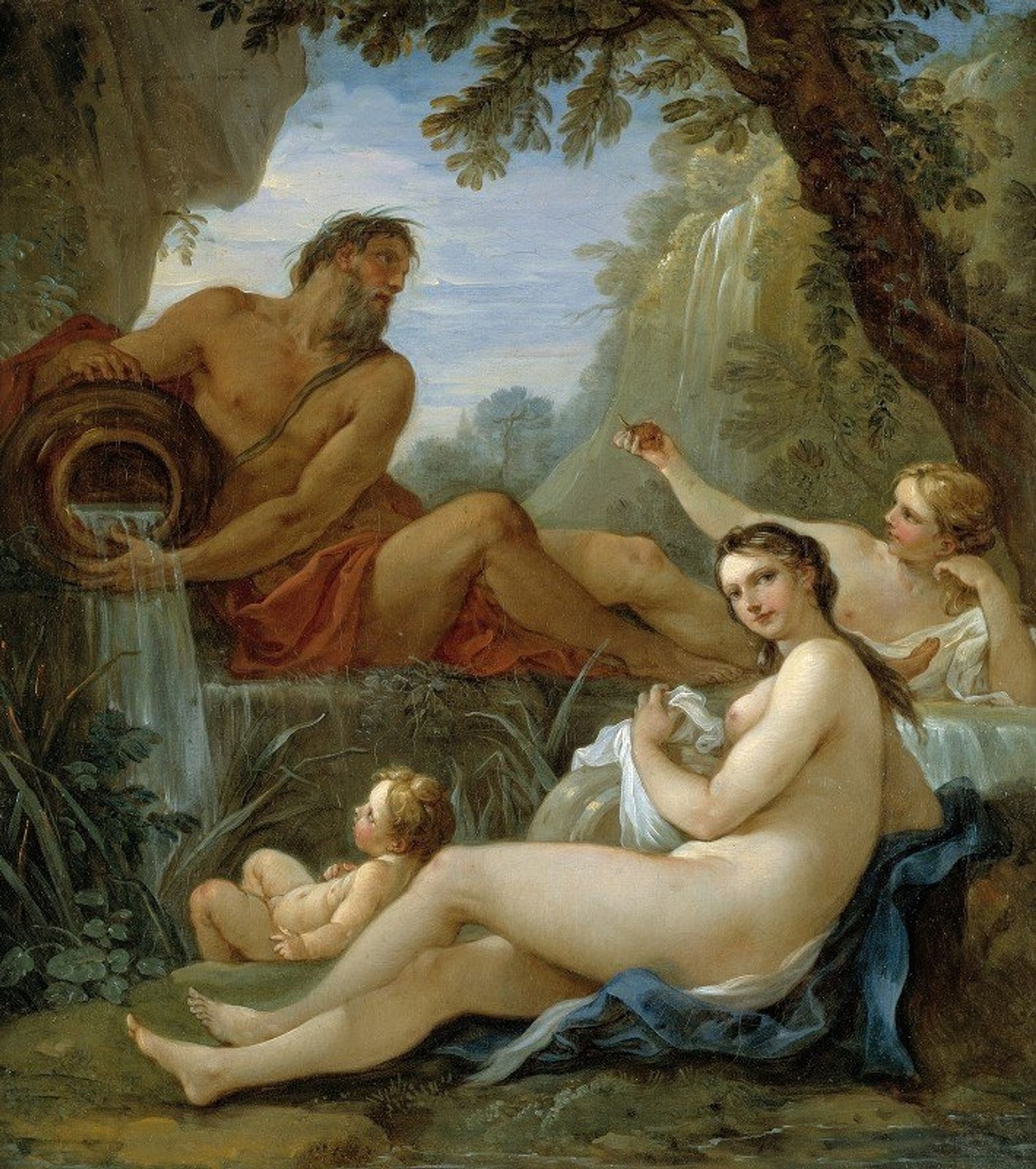 A River and a Fountain Nymph by Charles-Joseph Natoire