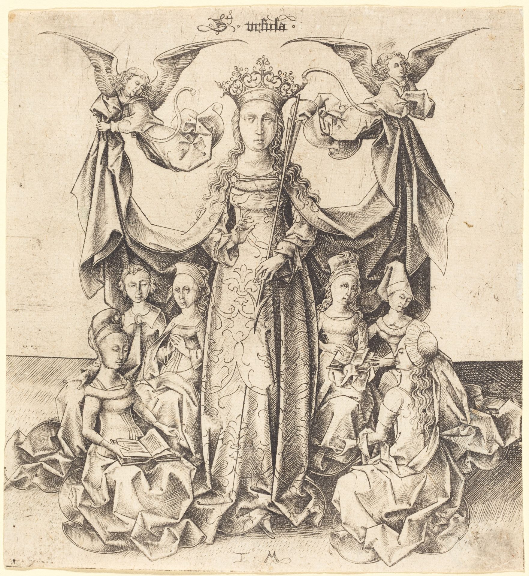 Saint Ursula and Her Maidens by Israhel van Meckenem
