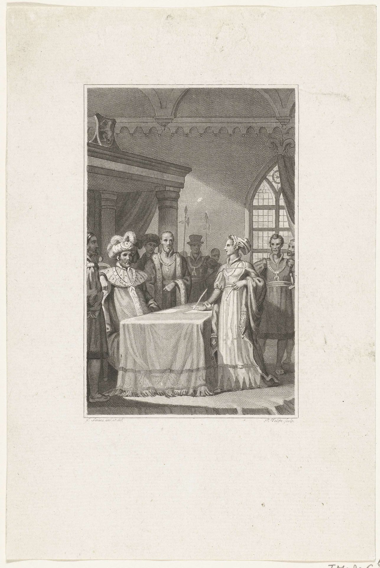 Jacoba van Beieren sluit vrede met Filips de Goede, 1428 by Philippus Velijn