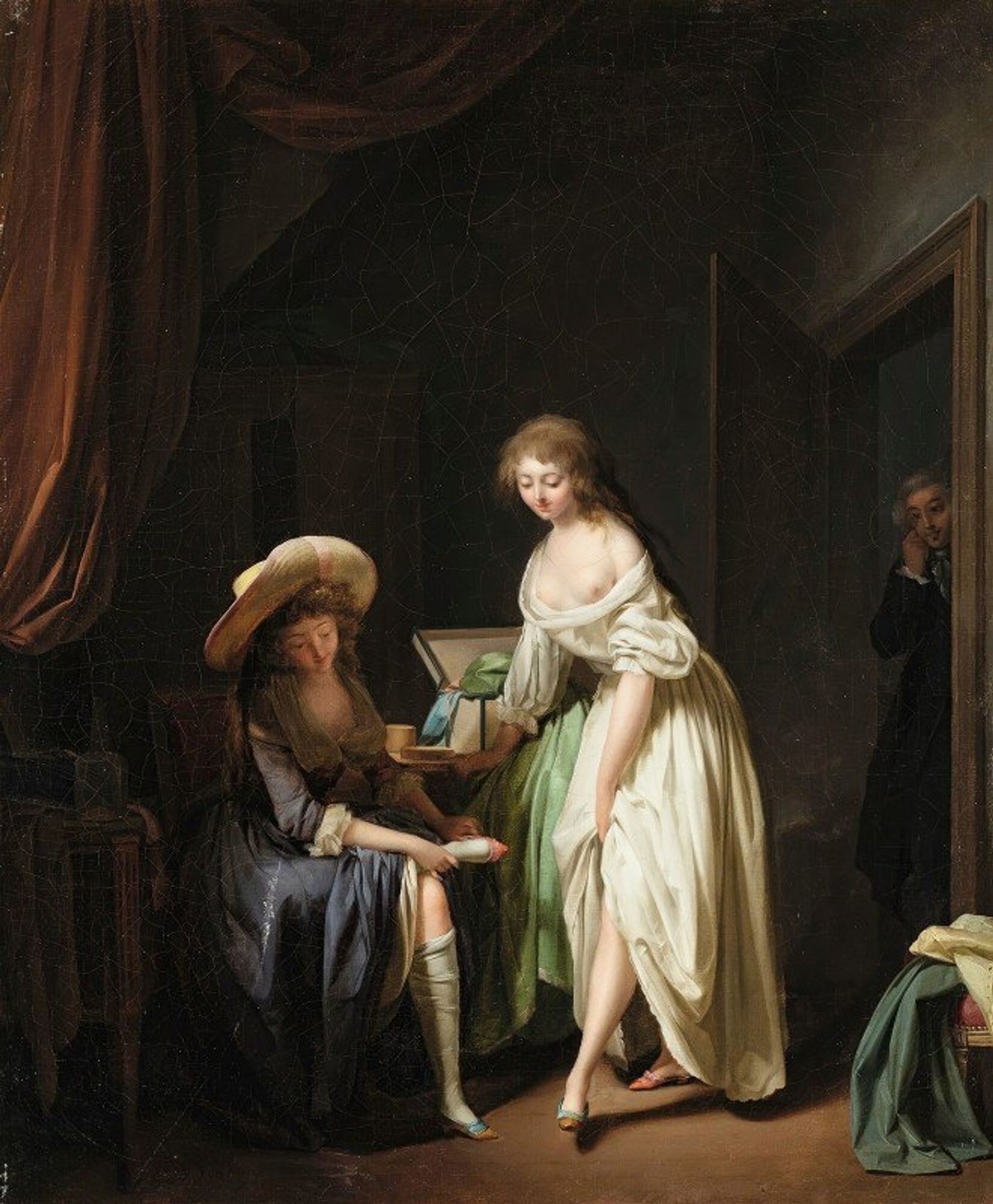 Comparing Little Feet by Louis Léopold Boilly