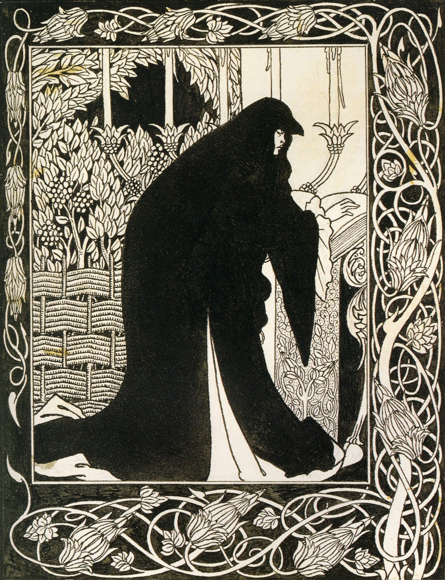 How Queen Guenever Made Her a Nun by Aubrey Vincent Beardsley
