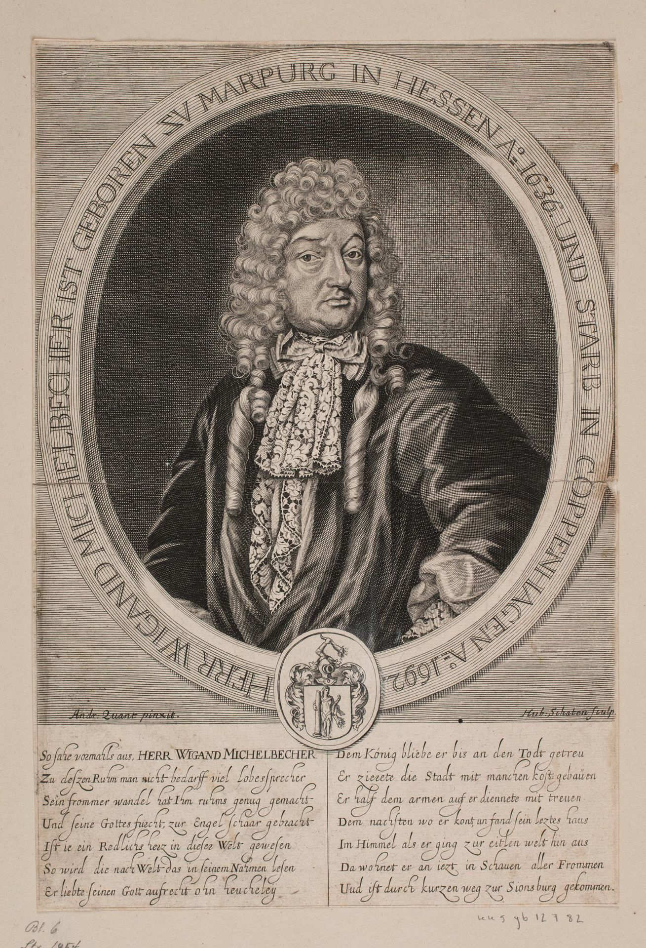 Købmand Gysbert Wigand Michelbecker by Hubert Schaten